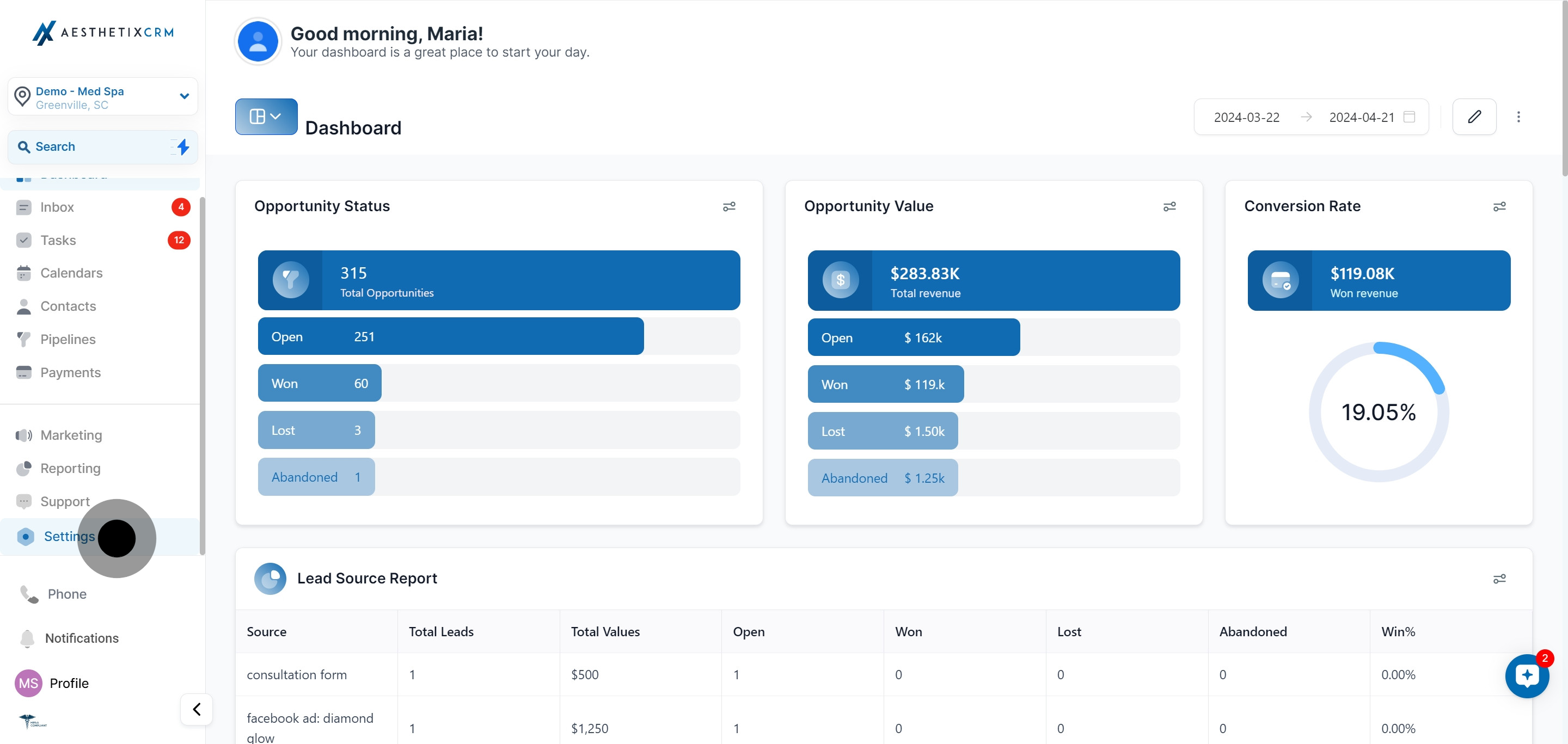 2 Then, click on the element.