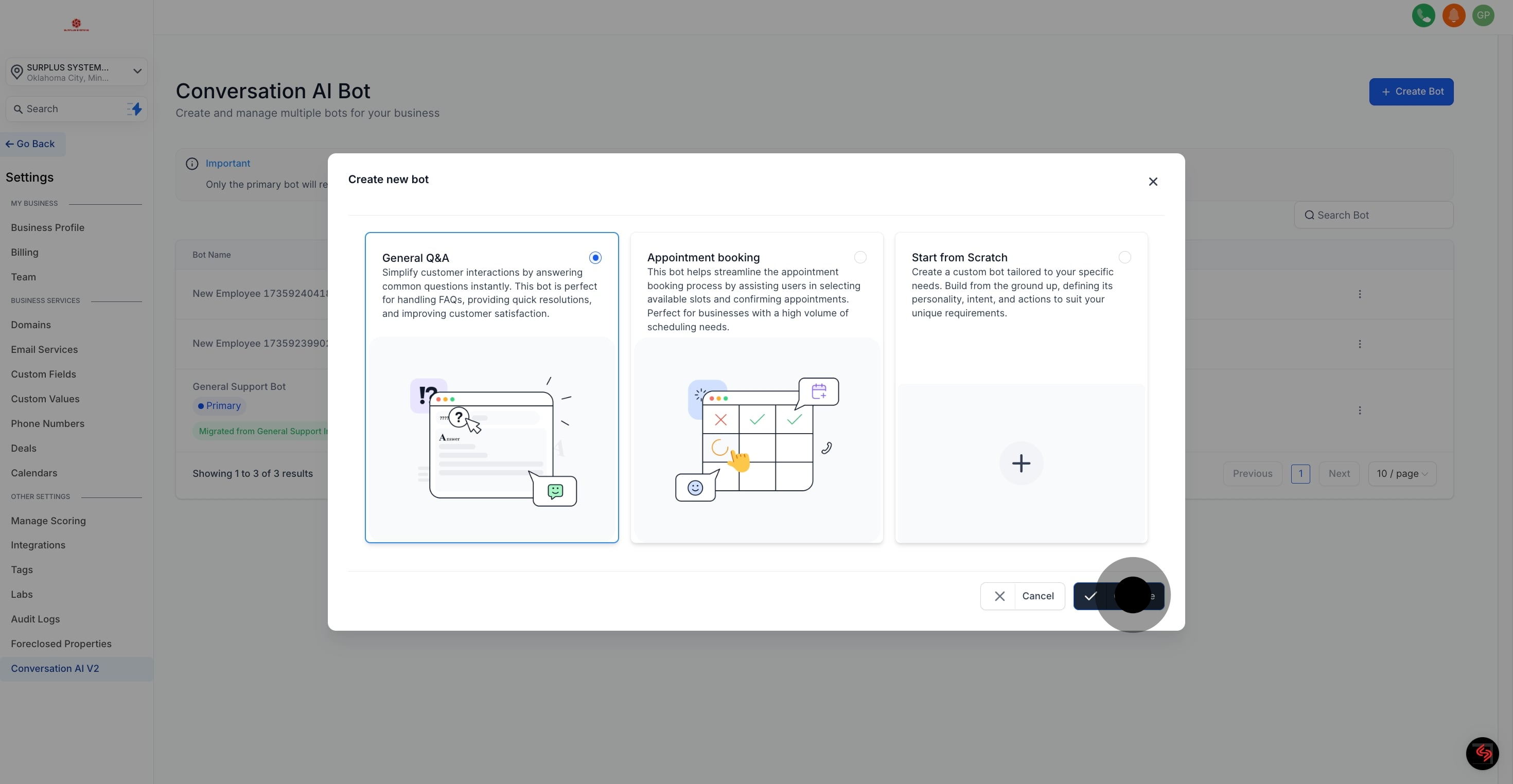 4 Next, click on "Continue".