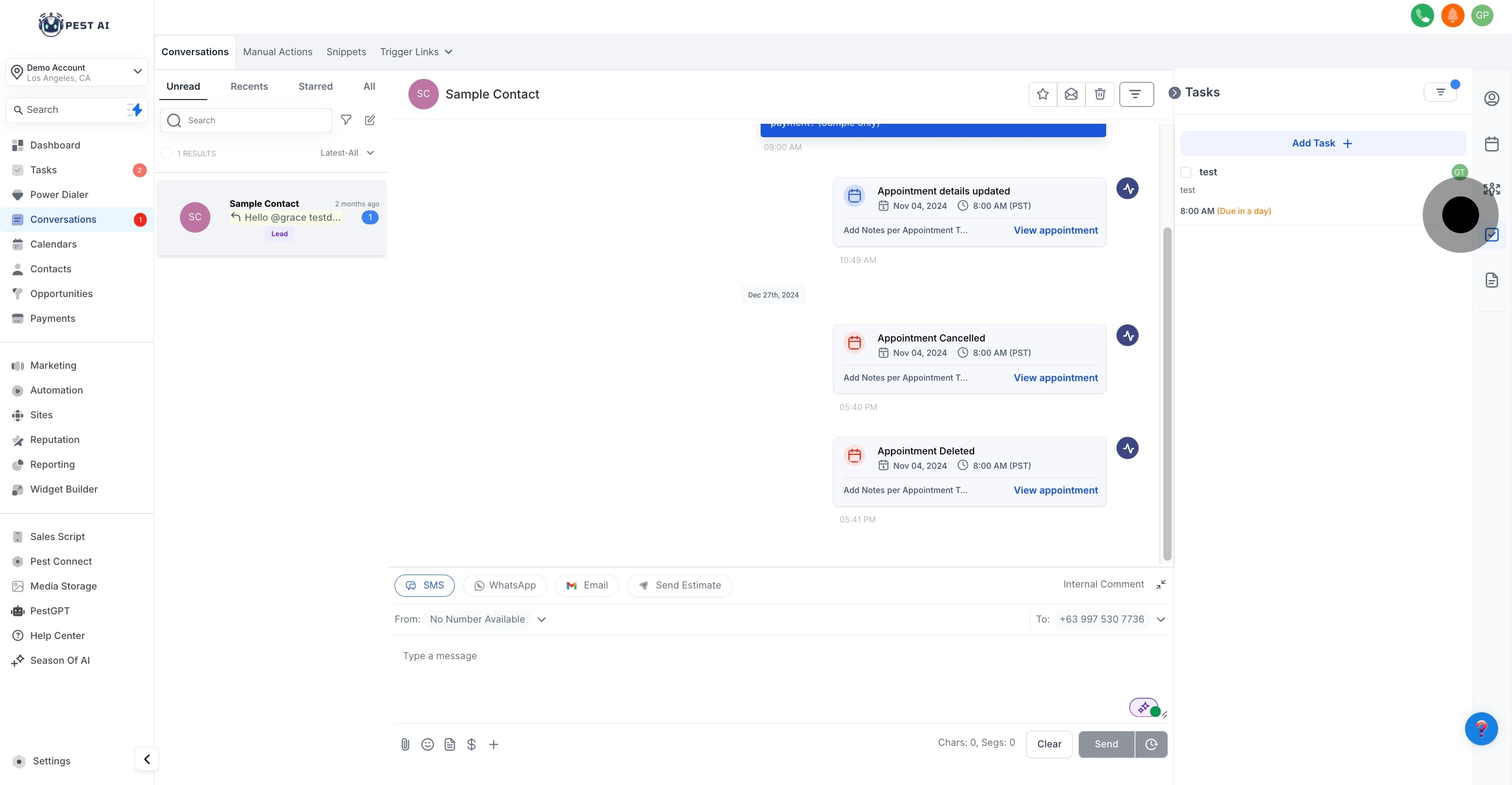 5 Click on the element.