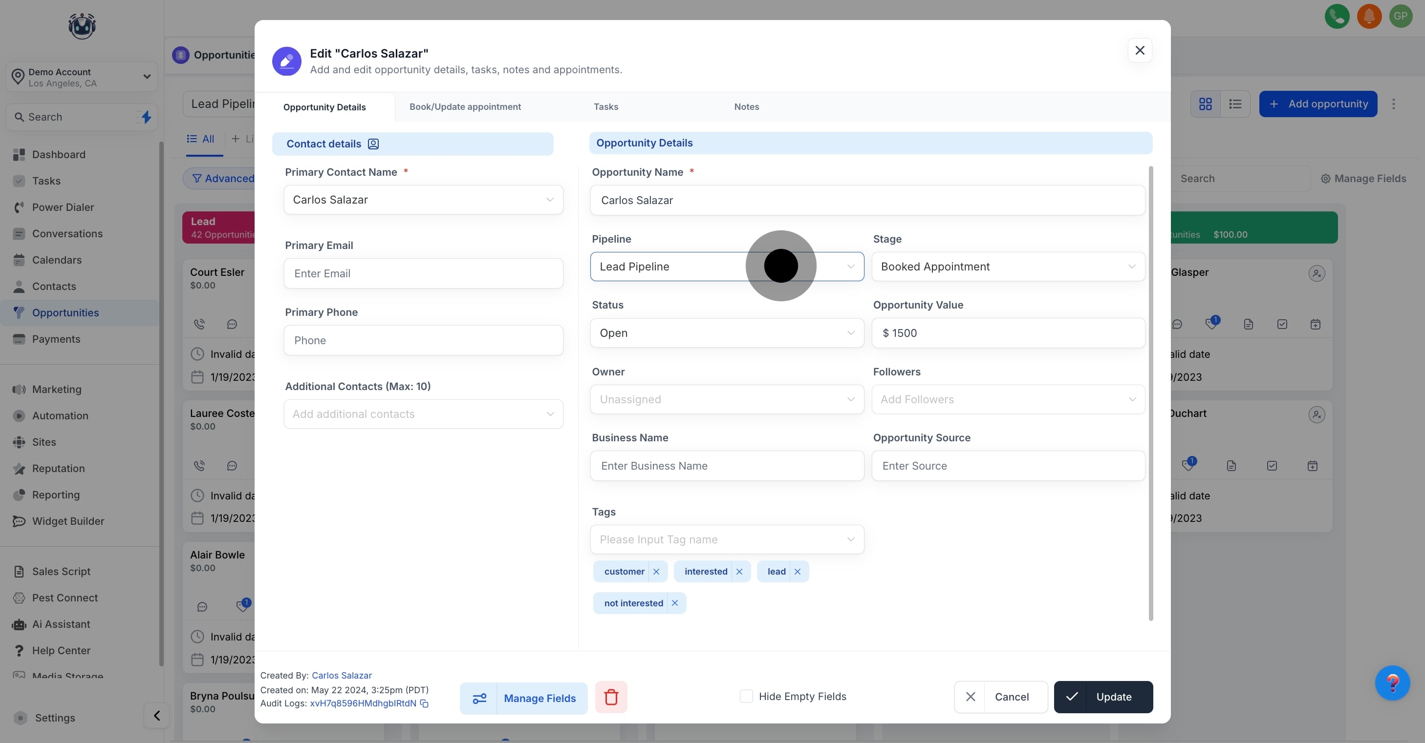 3 Click on "Lead Pipeline".