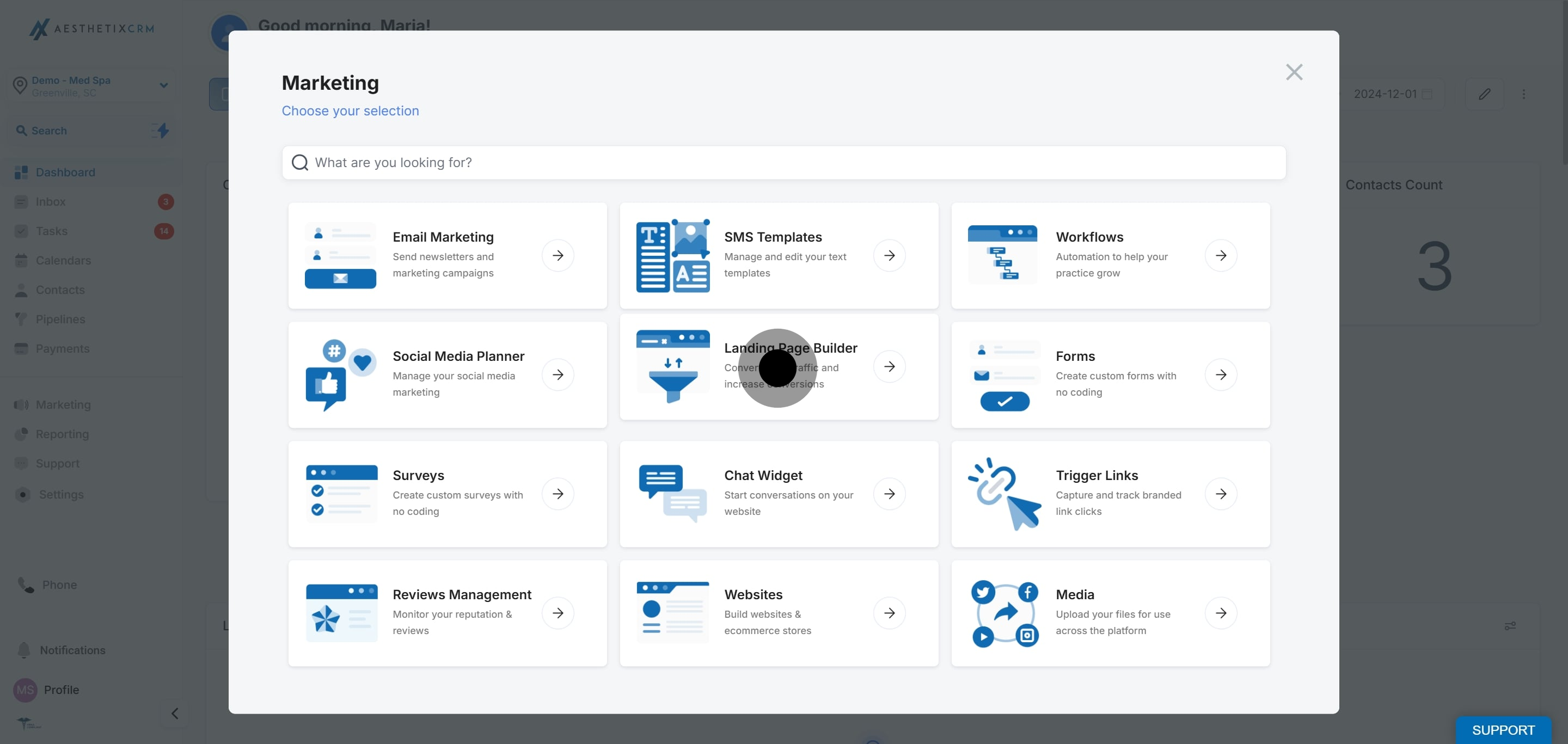 2 Click on "Convert more traffic and increase conversions".