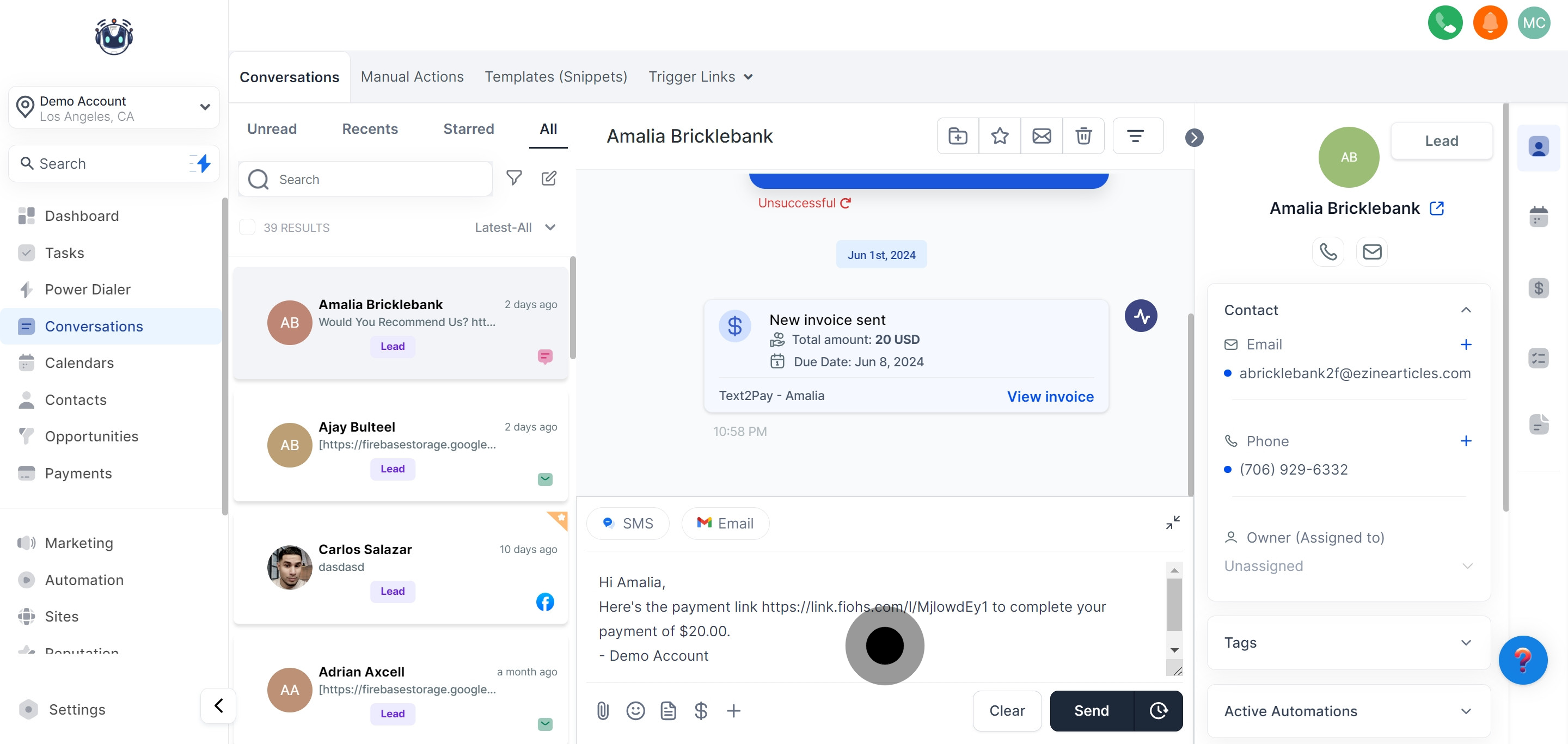 13 After that, click on "Text2Pay - Amalia".