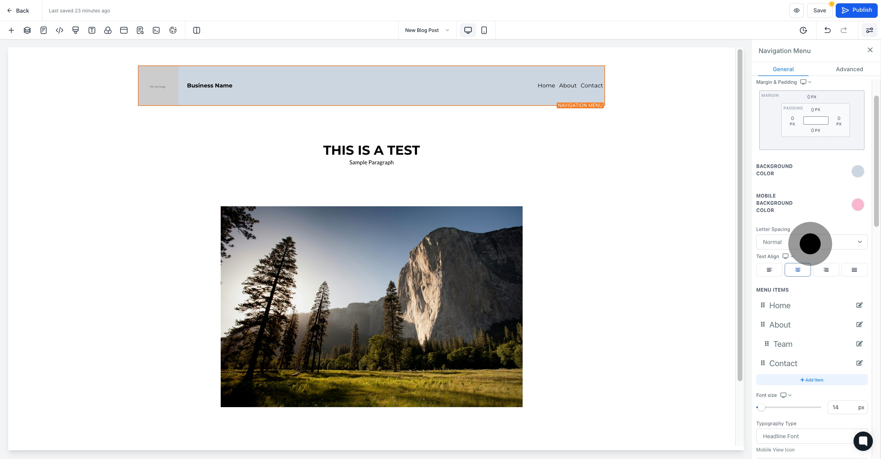 11 Click on the element.