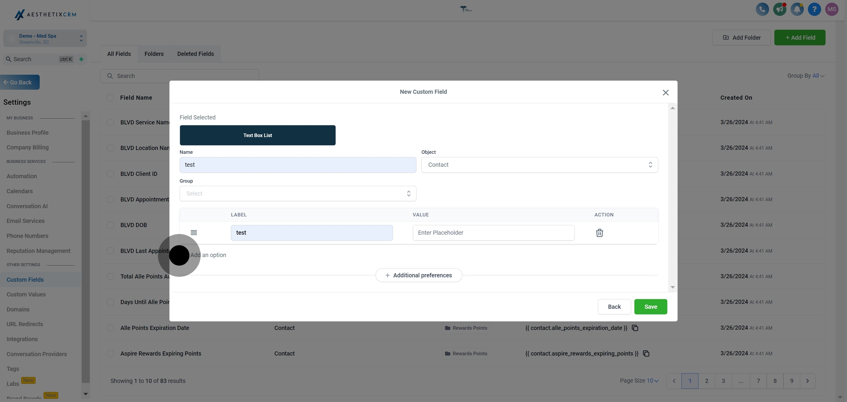 11 Next up, click on "Add an option".