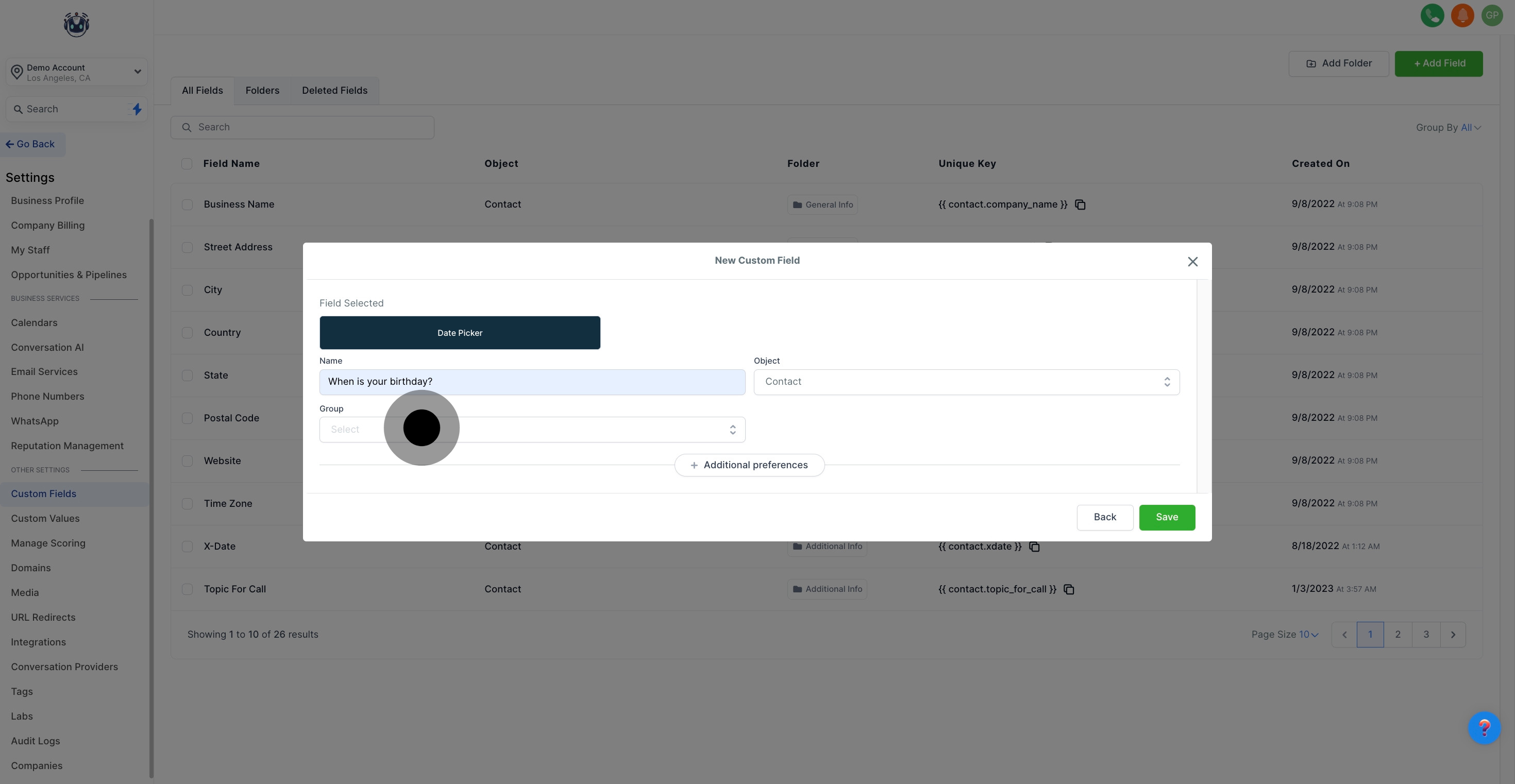 8 Click on "Select".