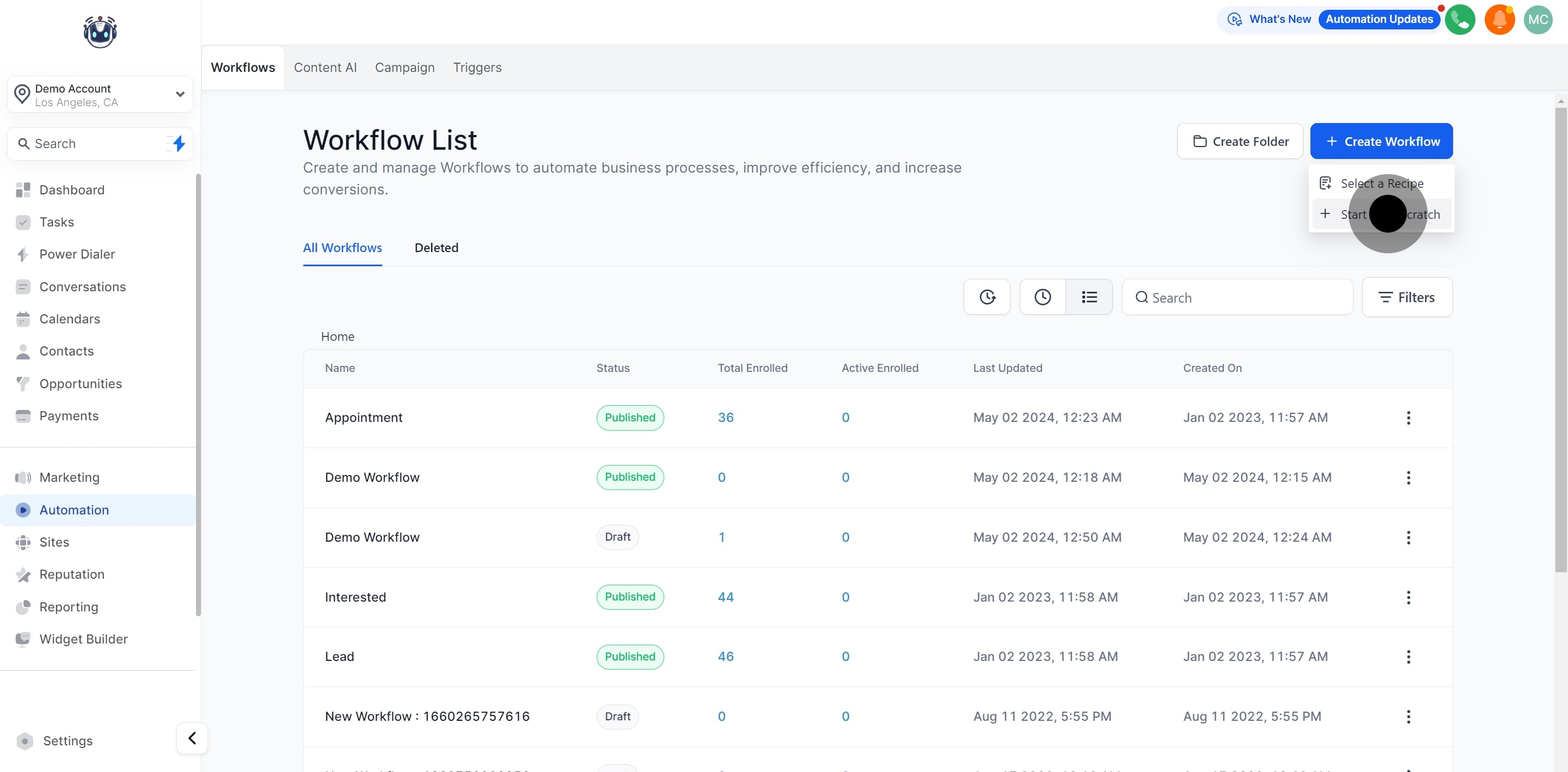 3 After, click on "Start from Scratch".