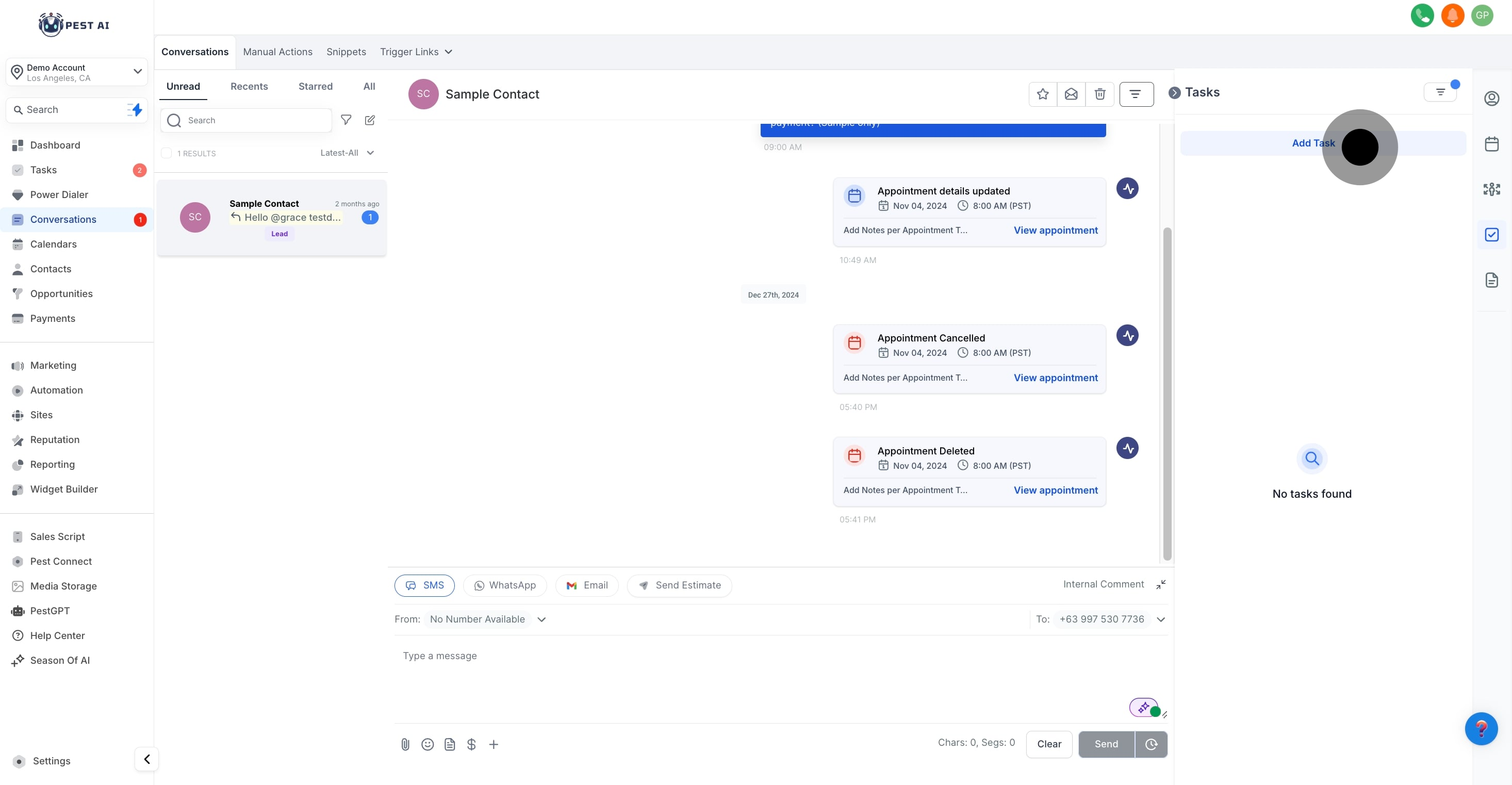 4 Click on "Add Task".