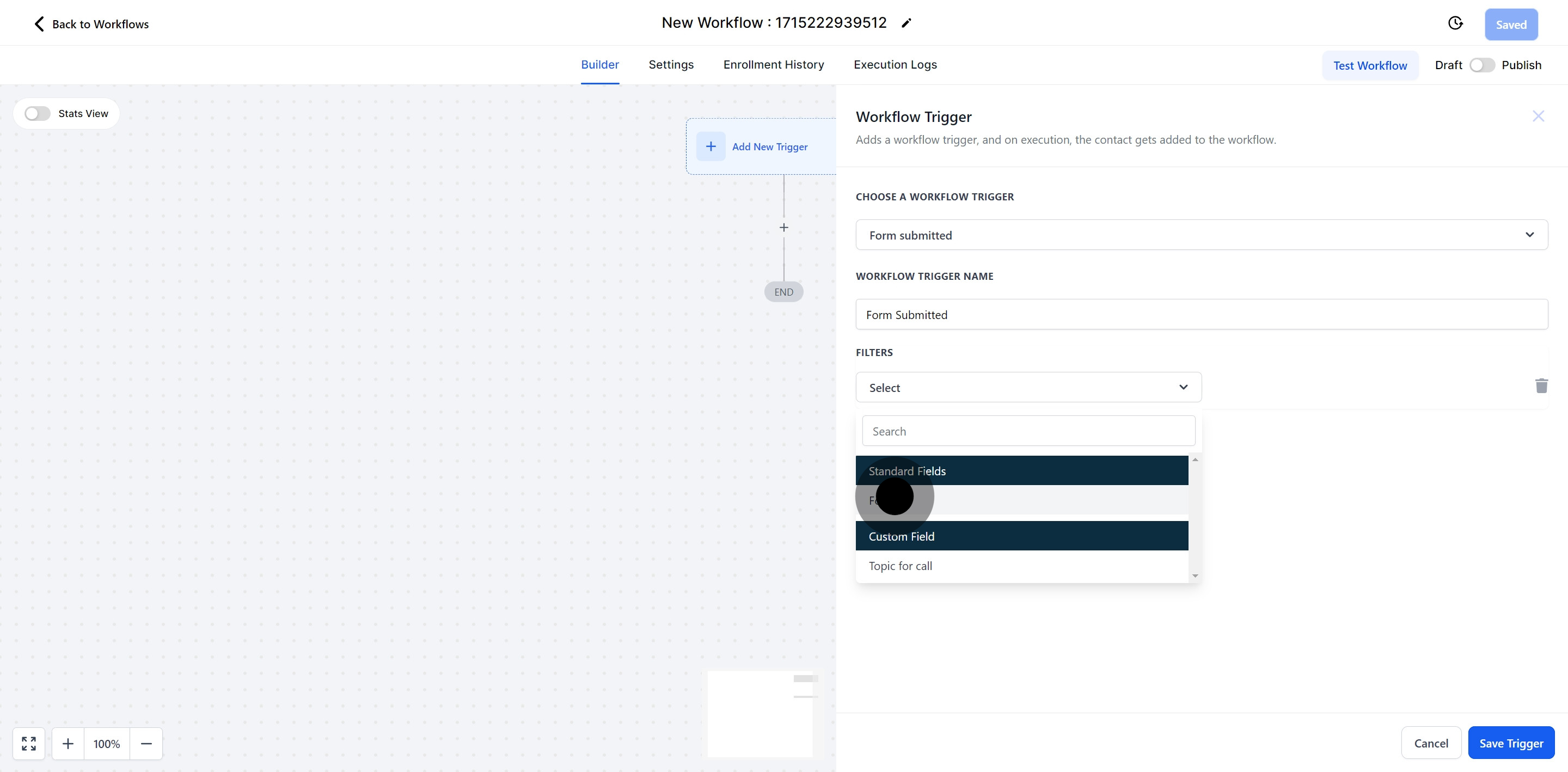 9 Click on "Form is".