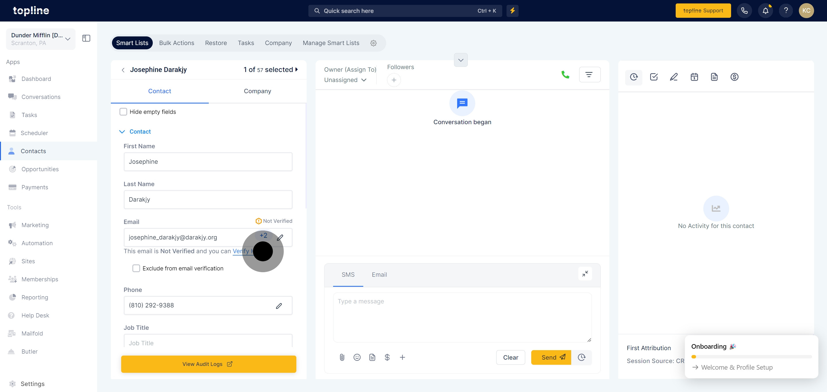 3 Click on "Verify Here".