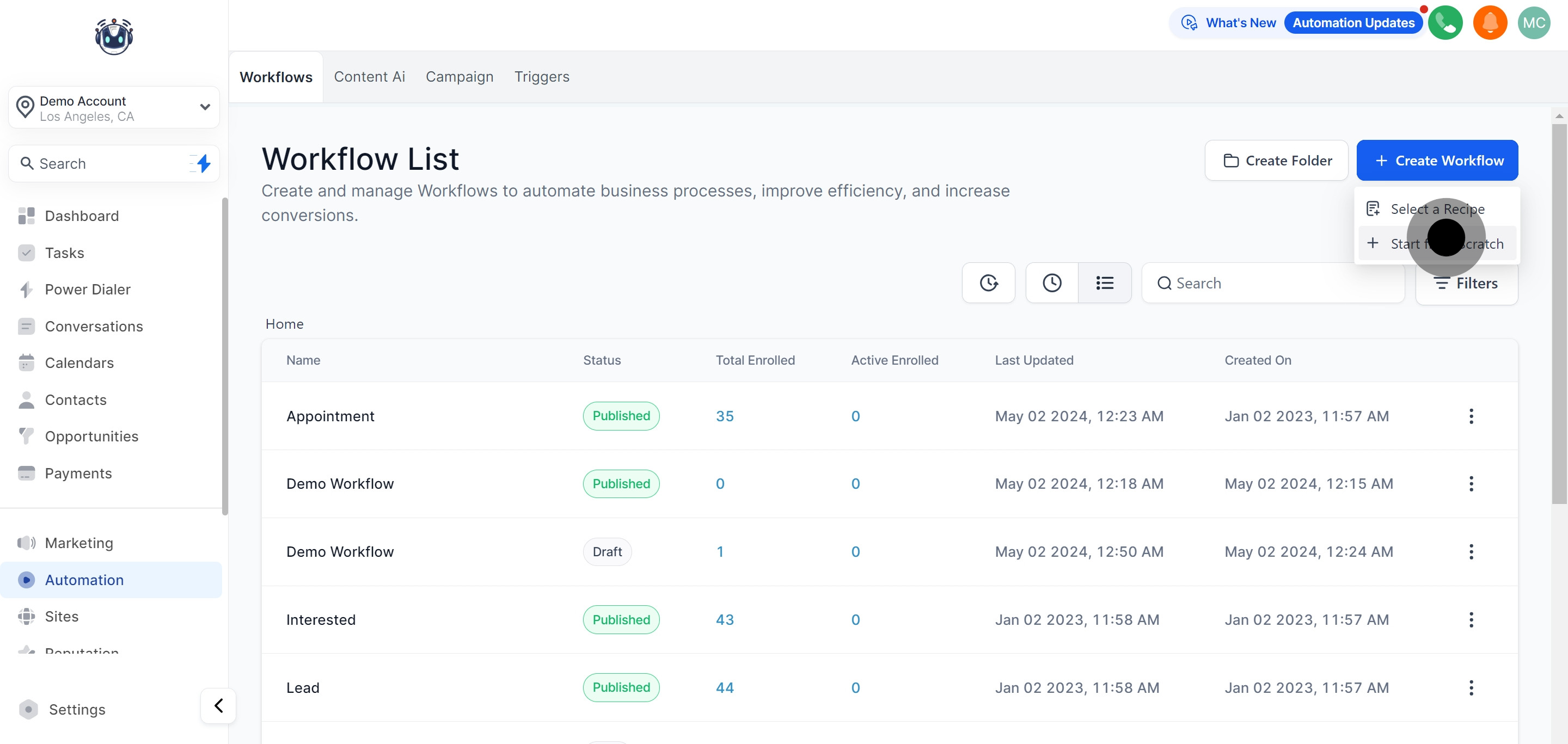 3 Next up, click on "Start from Scratch".