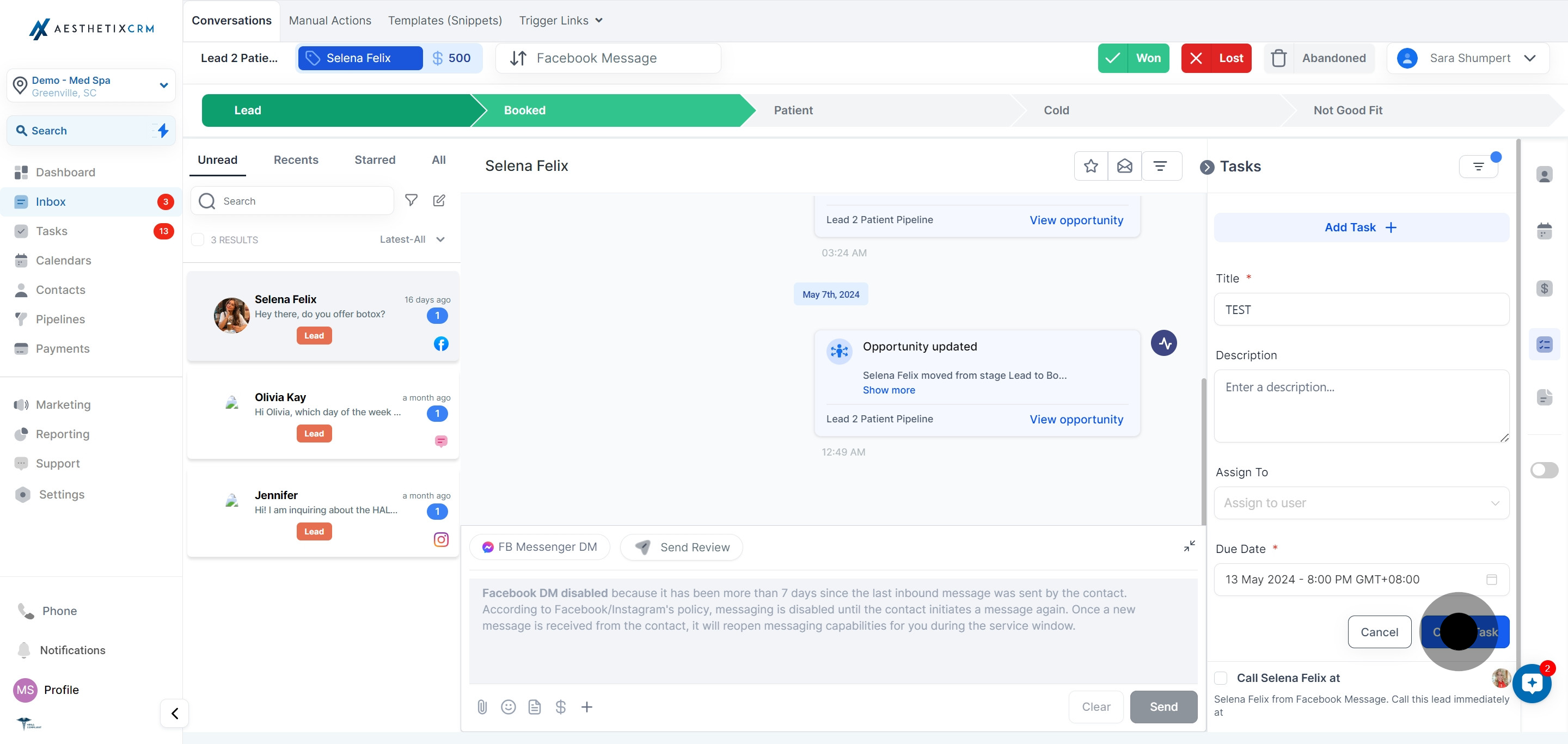 9 Click on "Cancel".