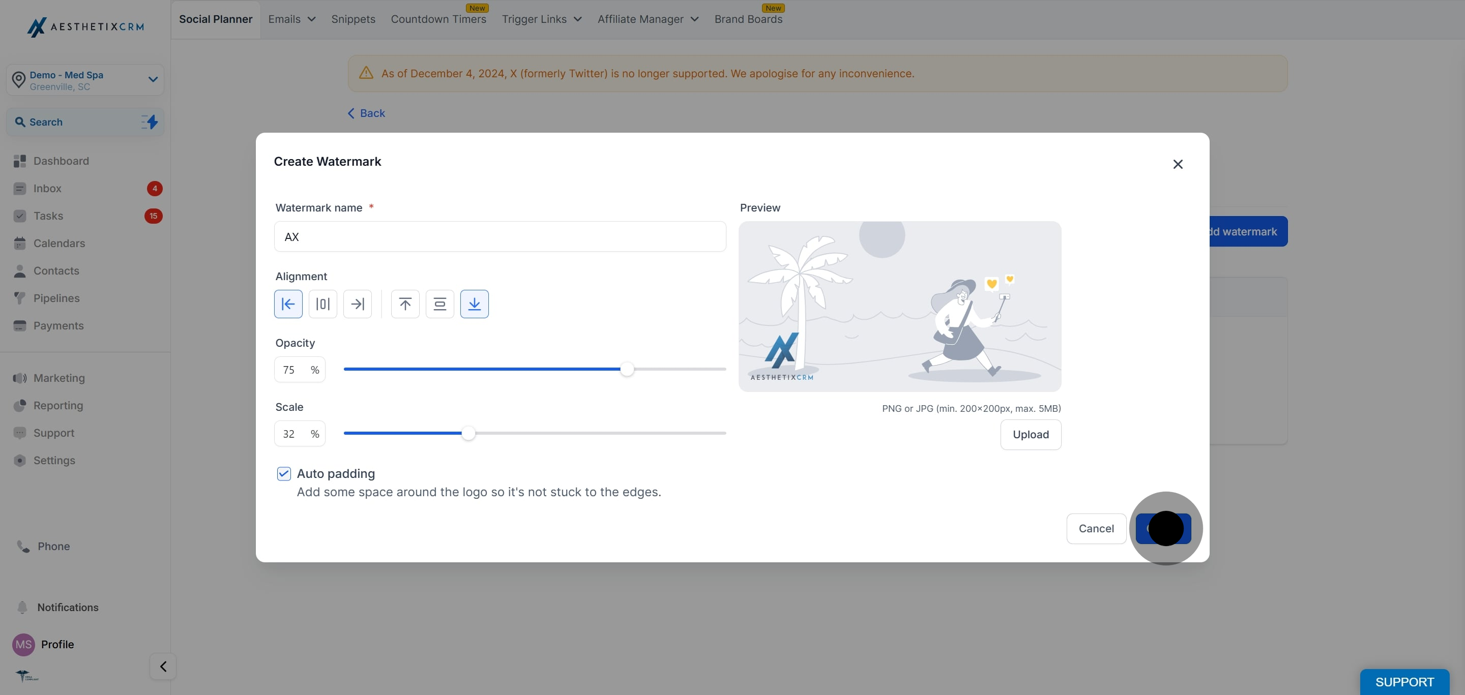 9 Once that's done, click on "Cancel".