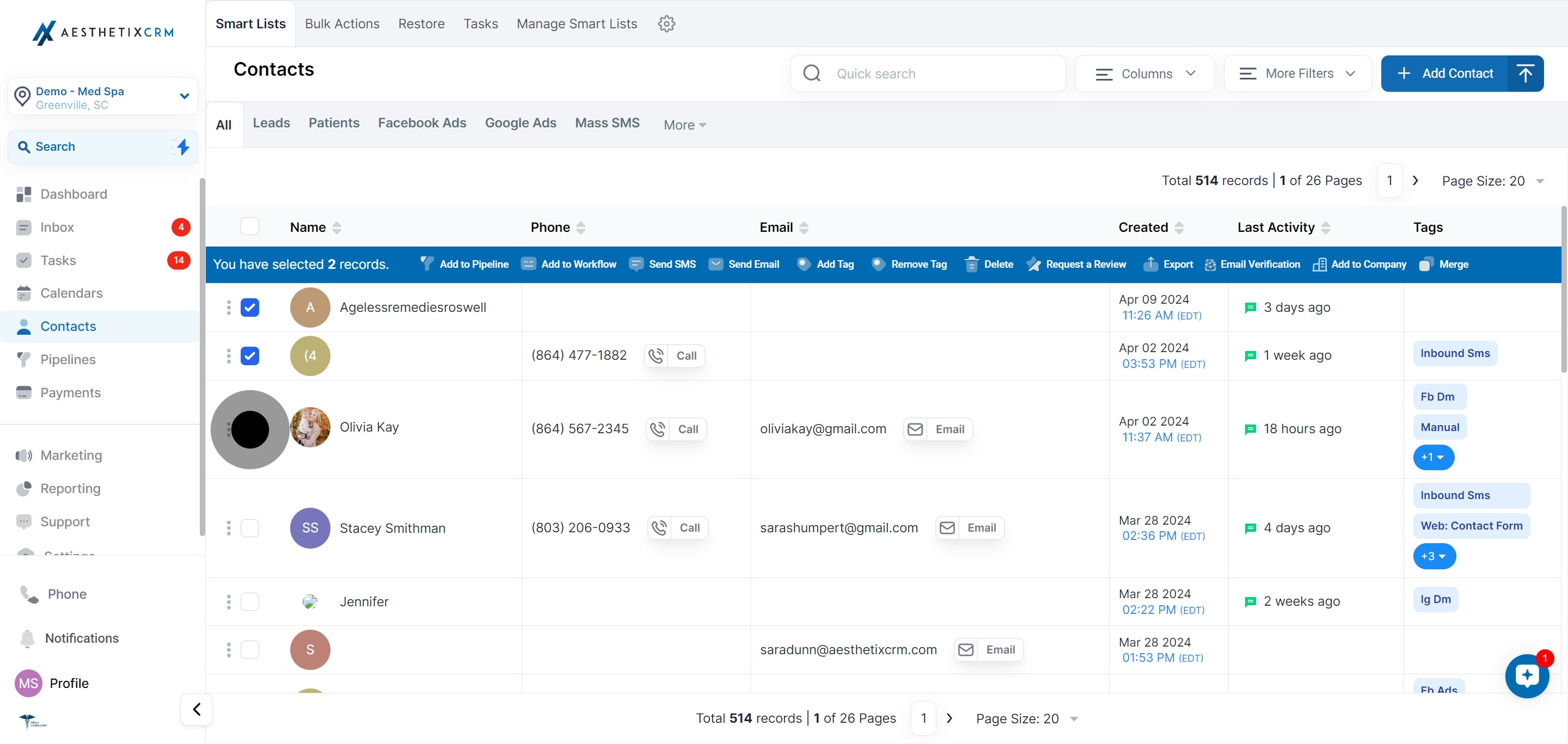 3 Click on the element.