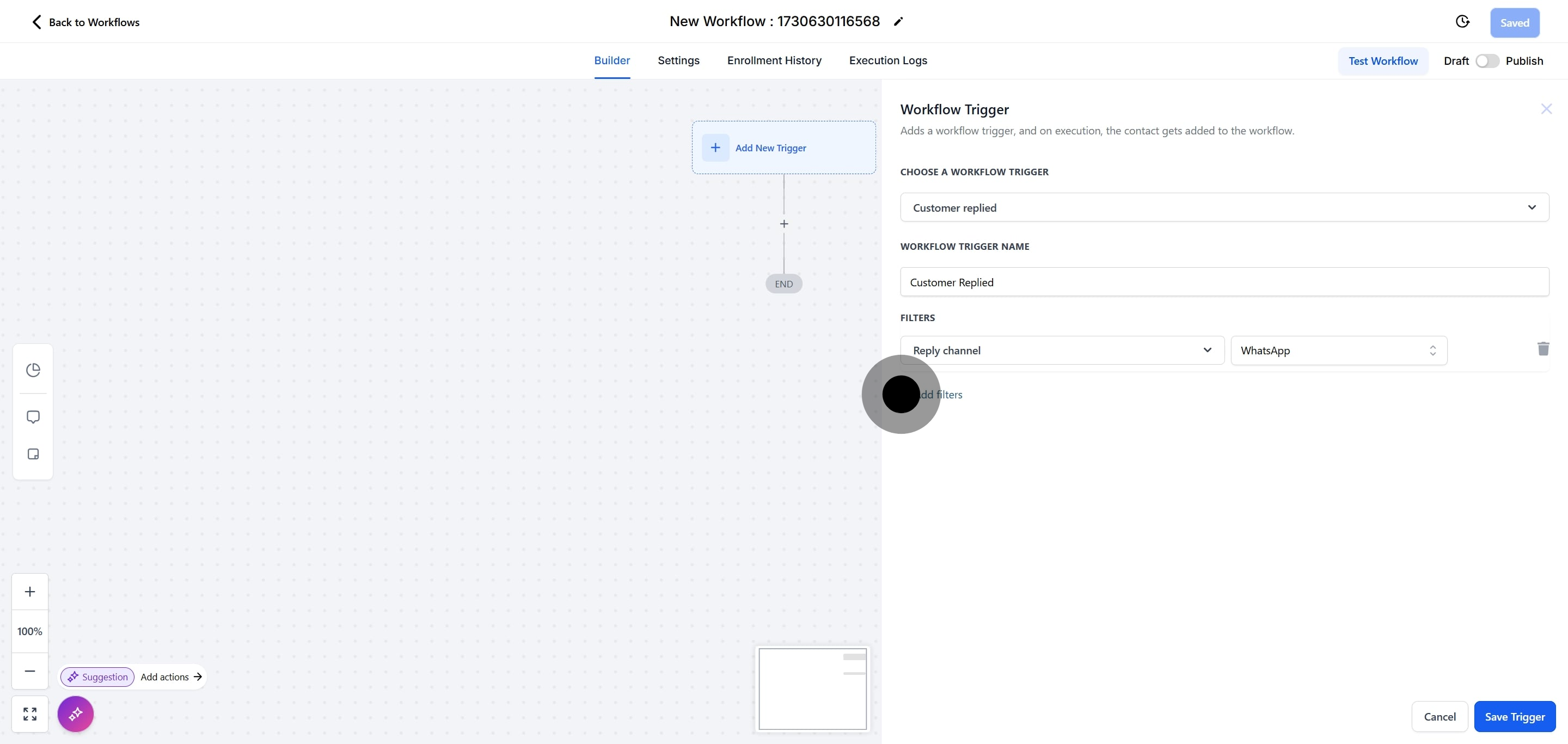 10 Click on "Add filters".