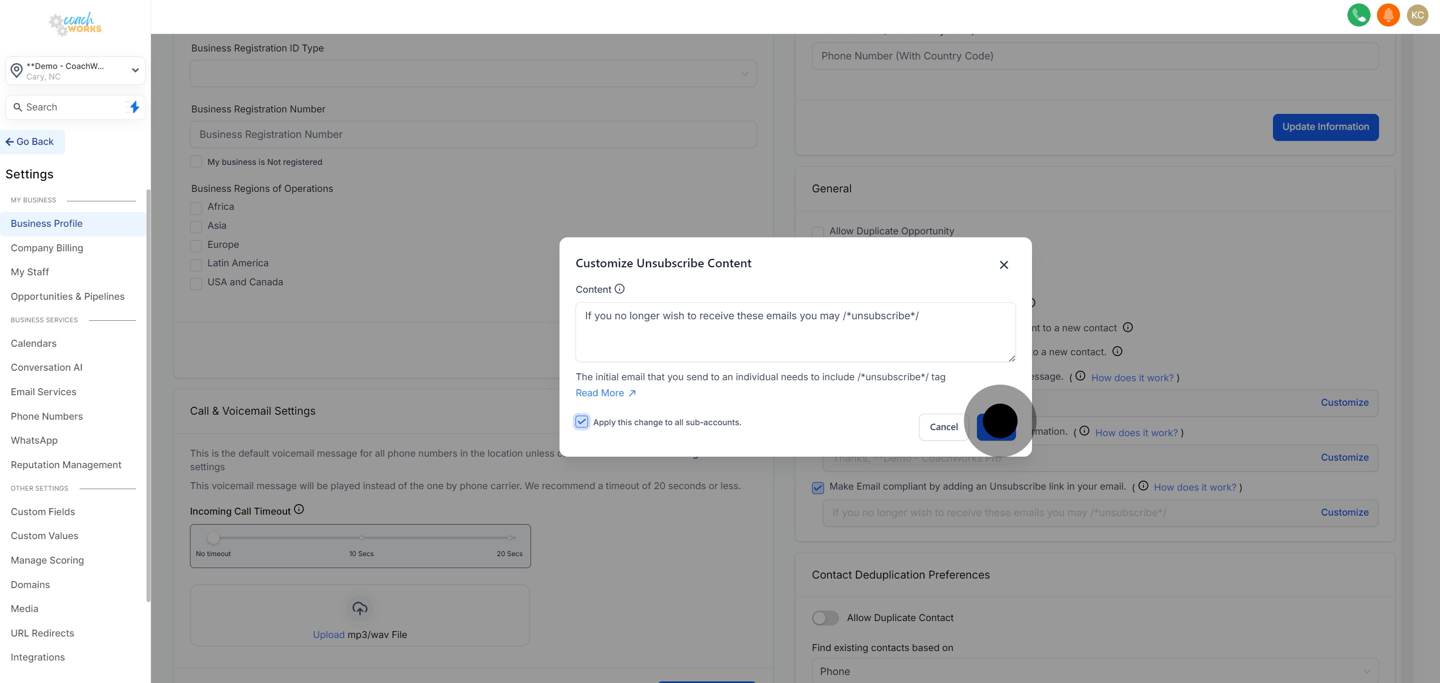 7 Click on the element.