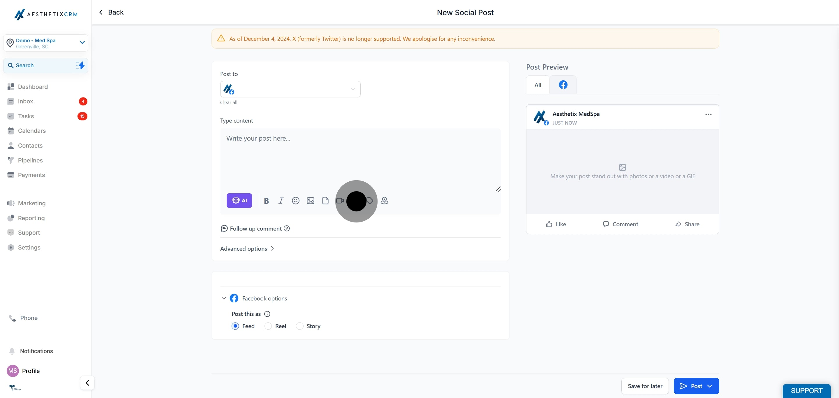 6 Click on the element.