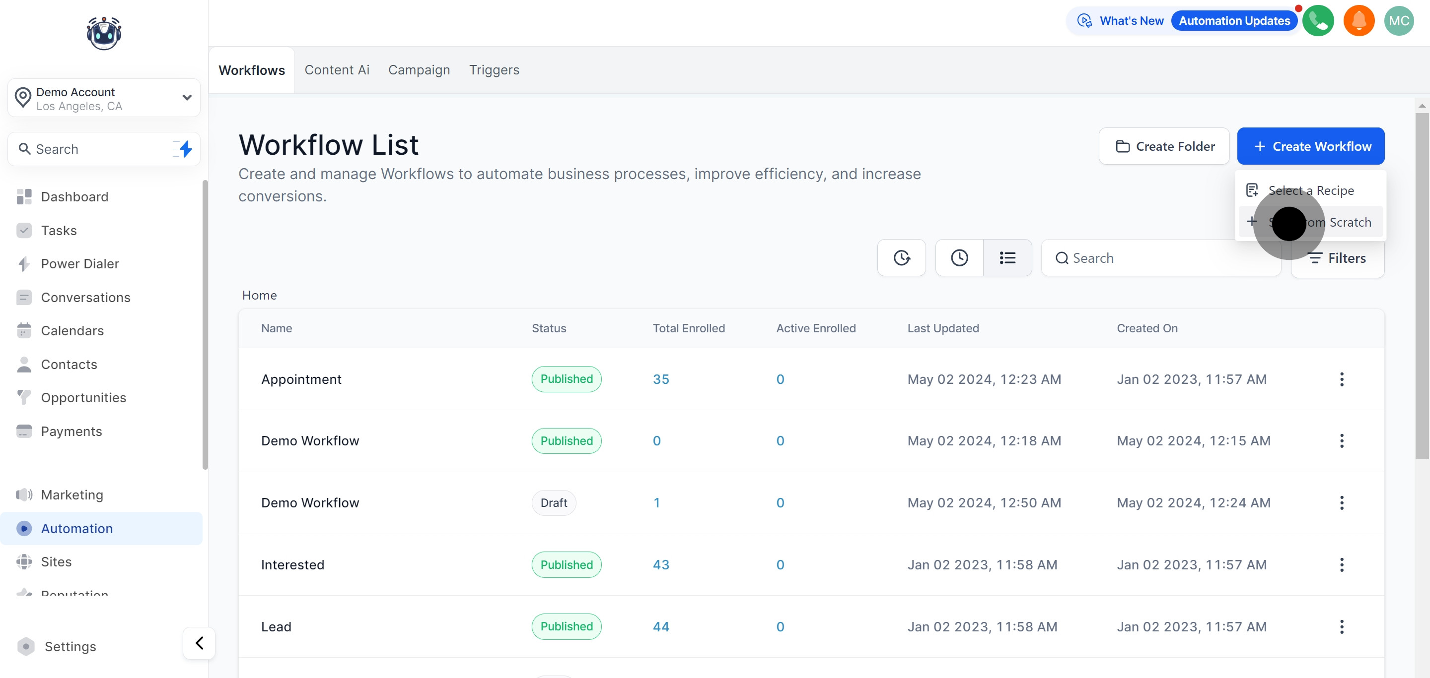 3 After, click on "Start from Scratch".