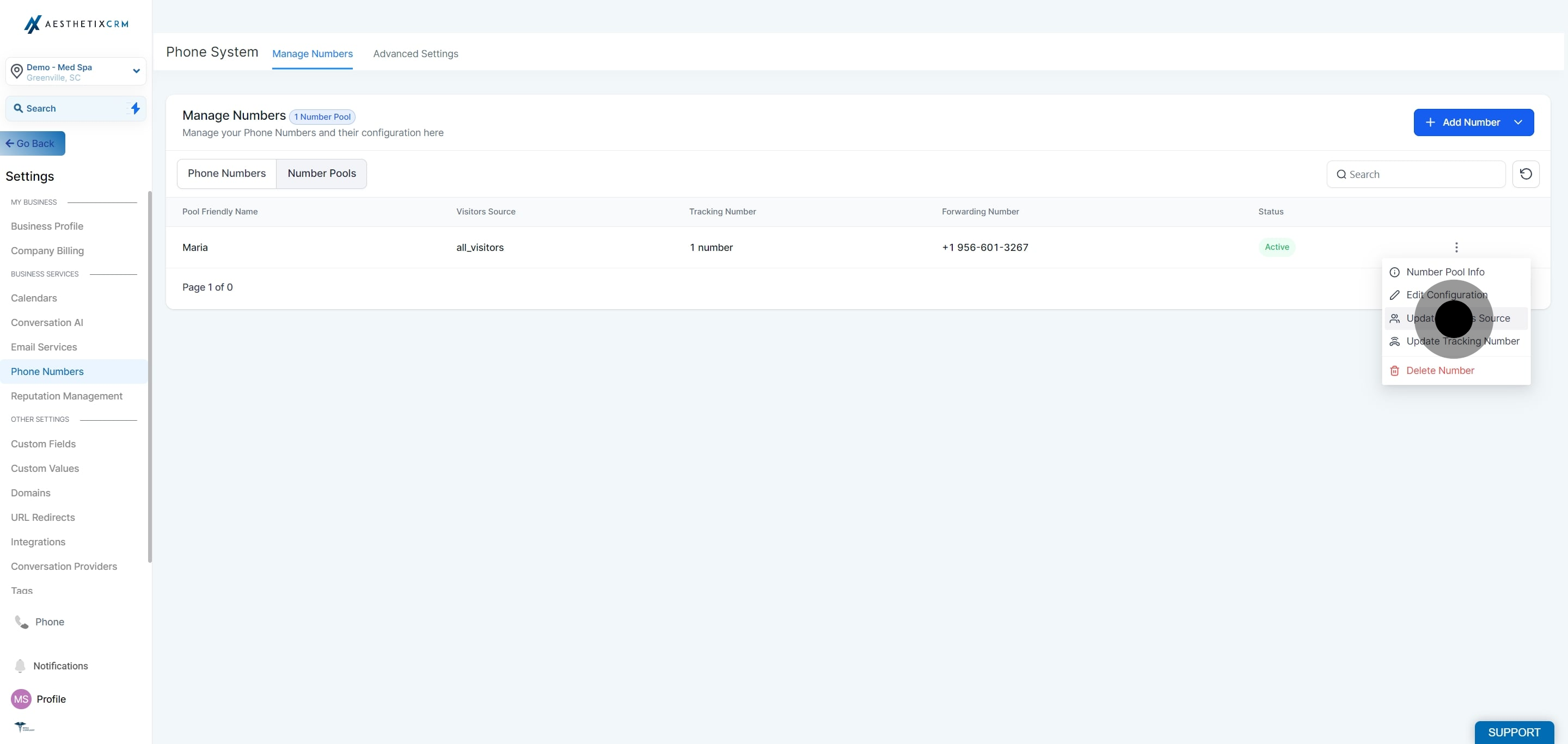 5 Now, click on "Update Visitors Source".