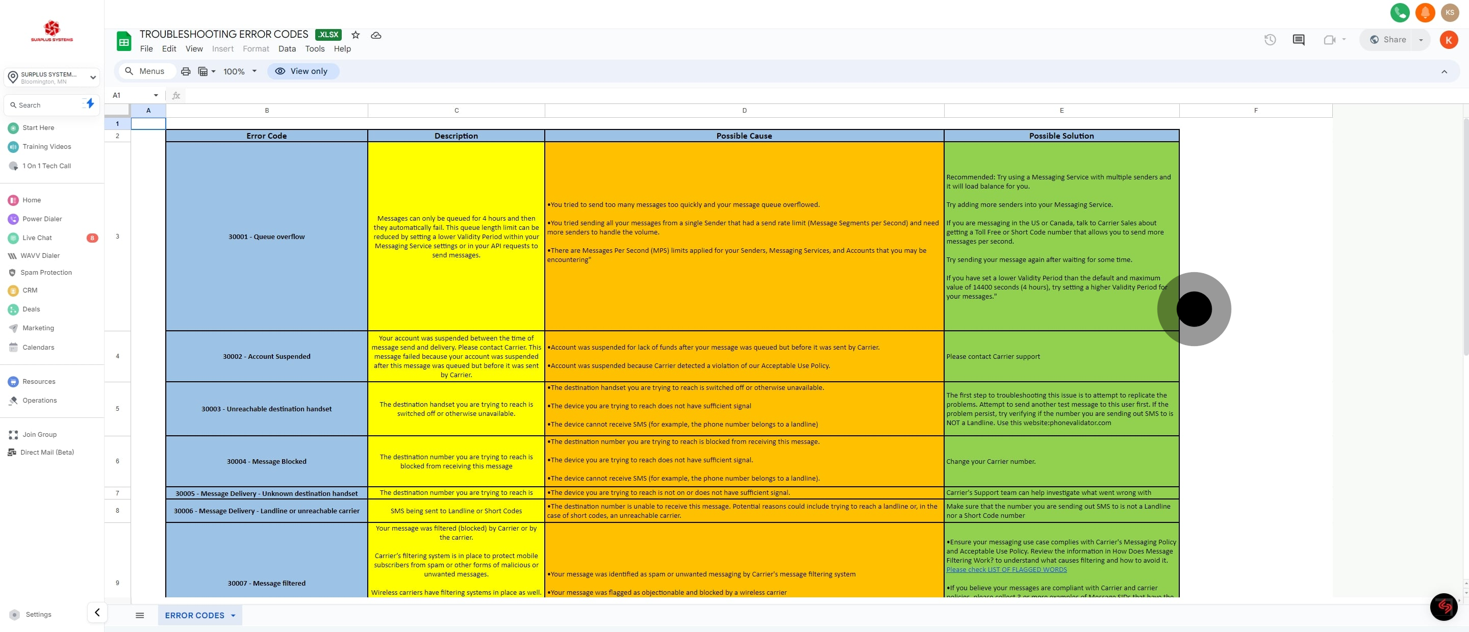 3 After that, click on "SURPLUS SYSTEMS DEMO -- Bloomington, MN".