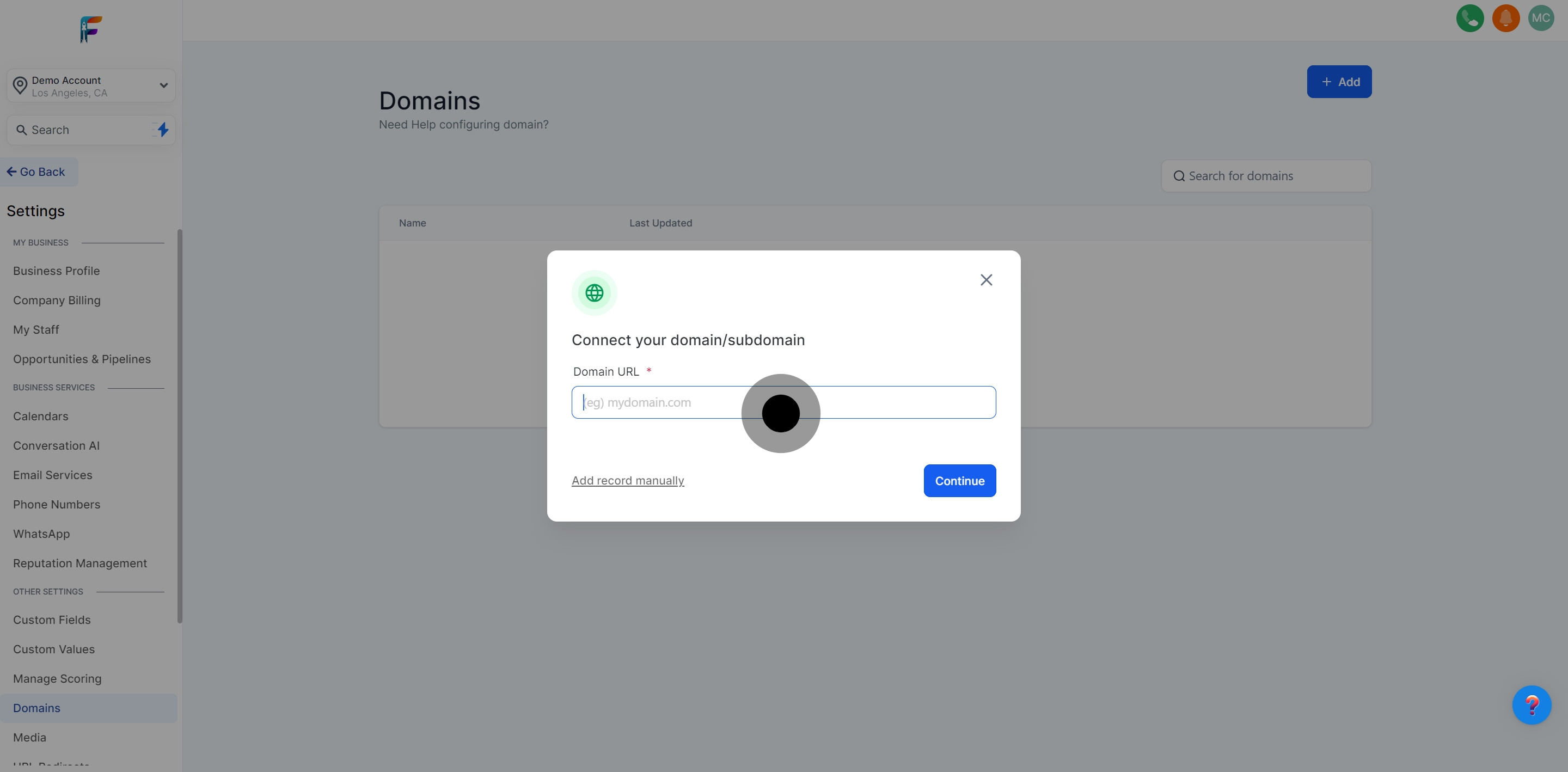 3 After, click on the element.