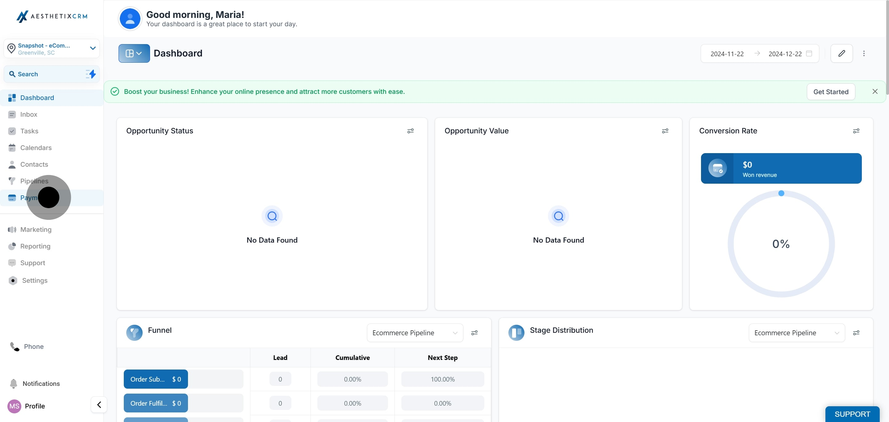 1 Click on the element.