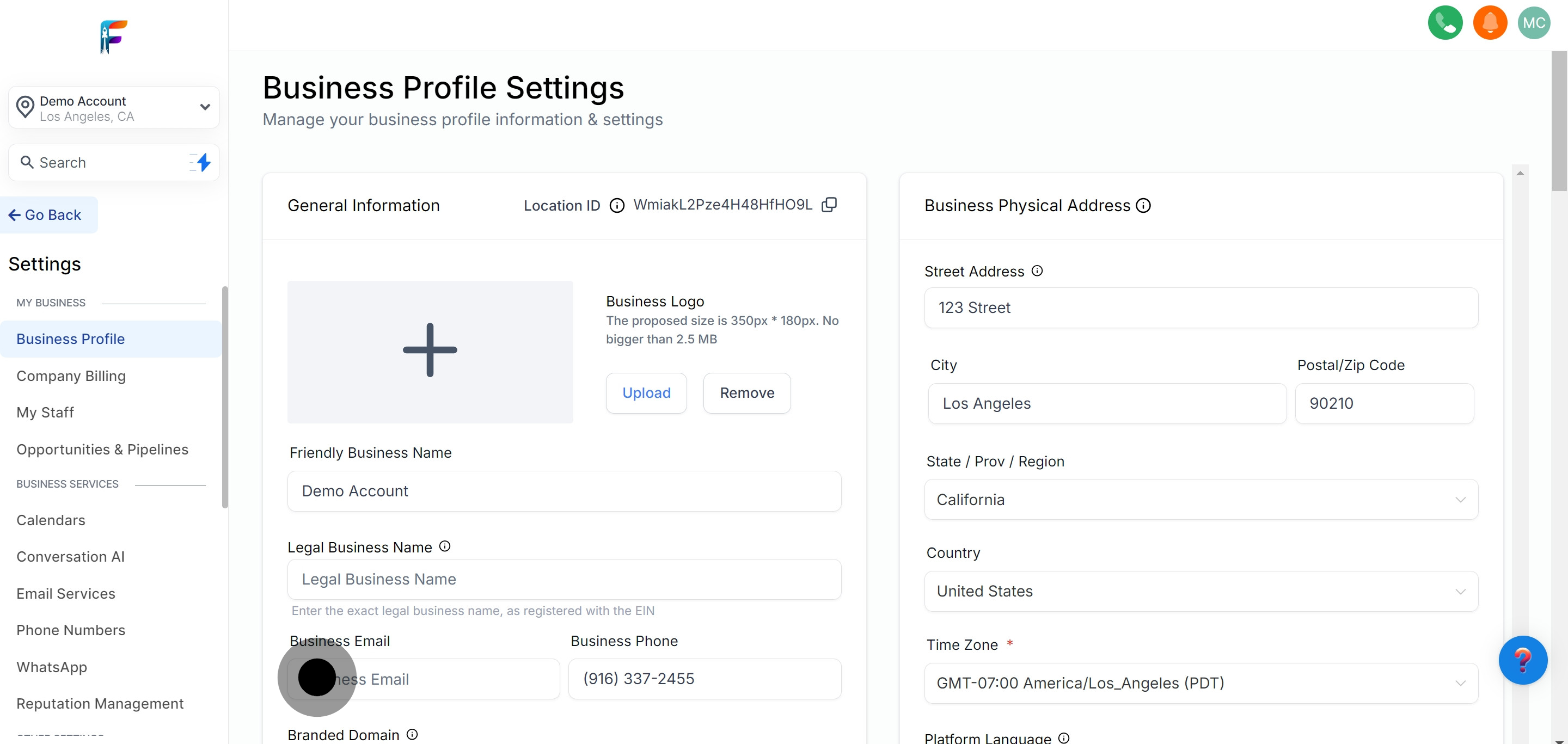 8 Next, click on "Business Email".