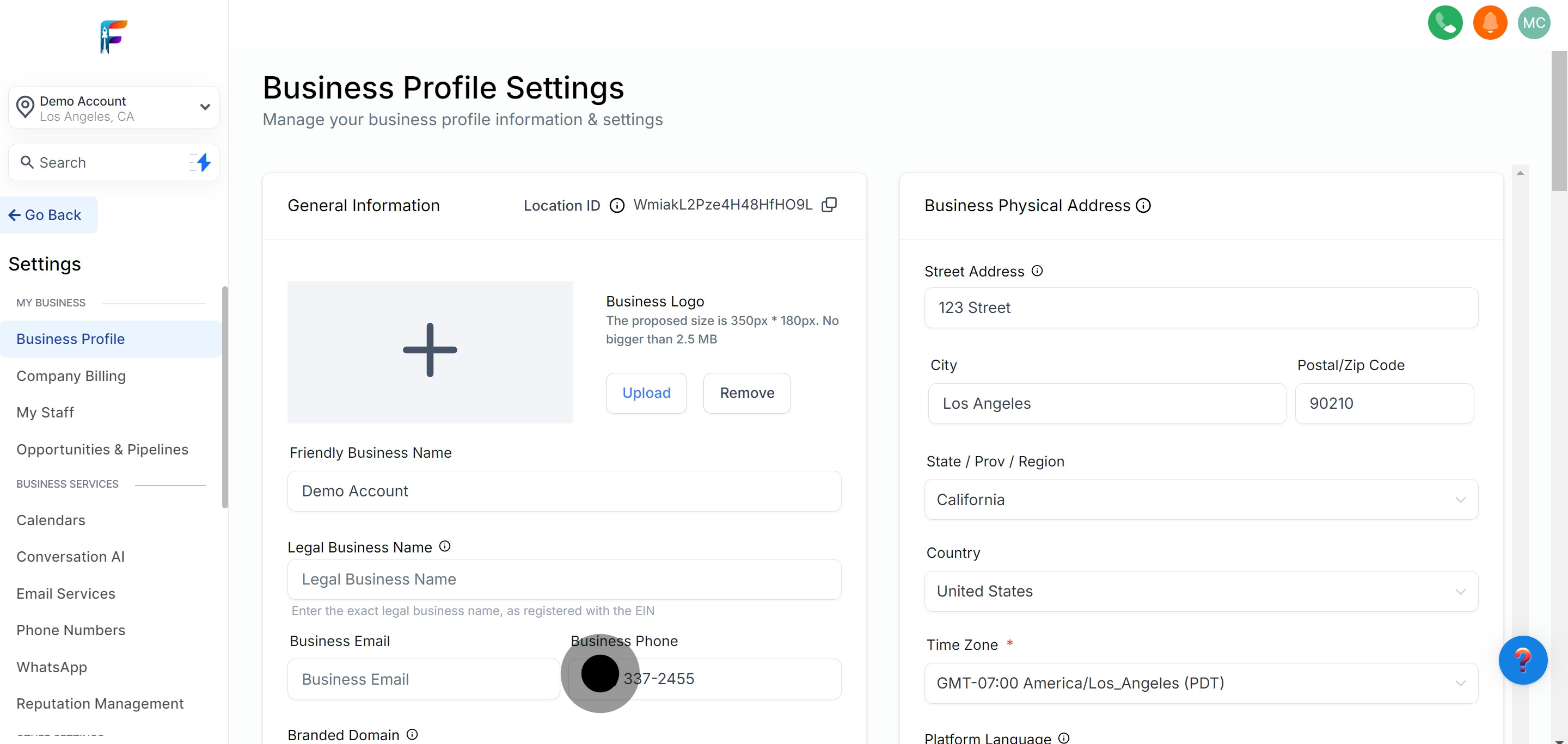 9 Then, click on "Business Phone".