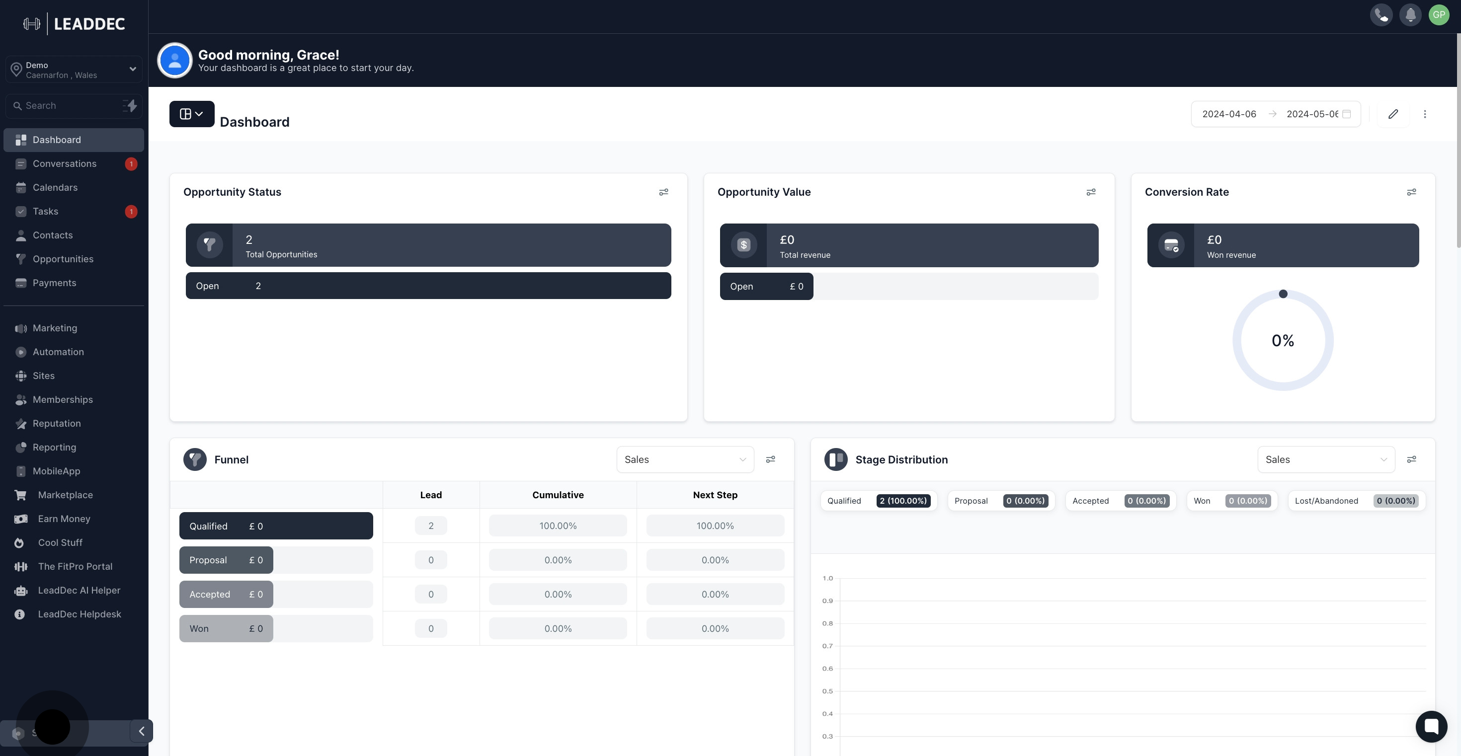 1 First, click on "Settings".