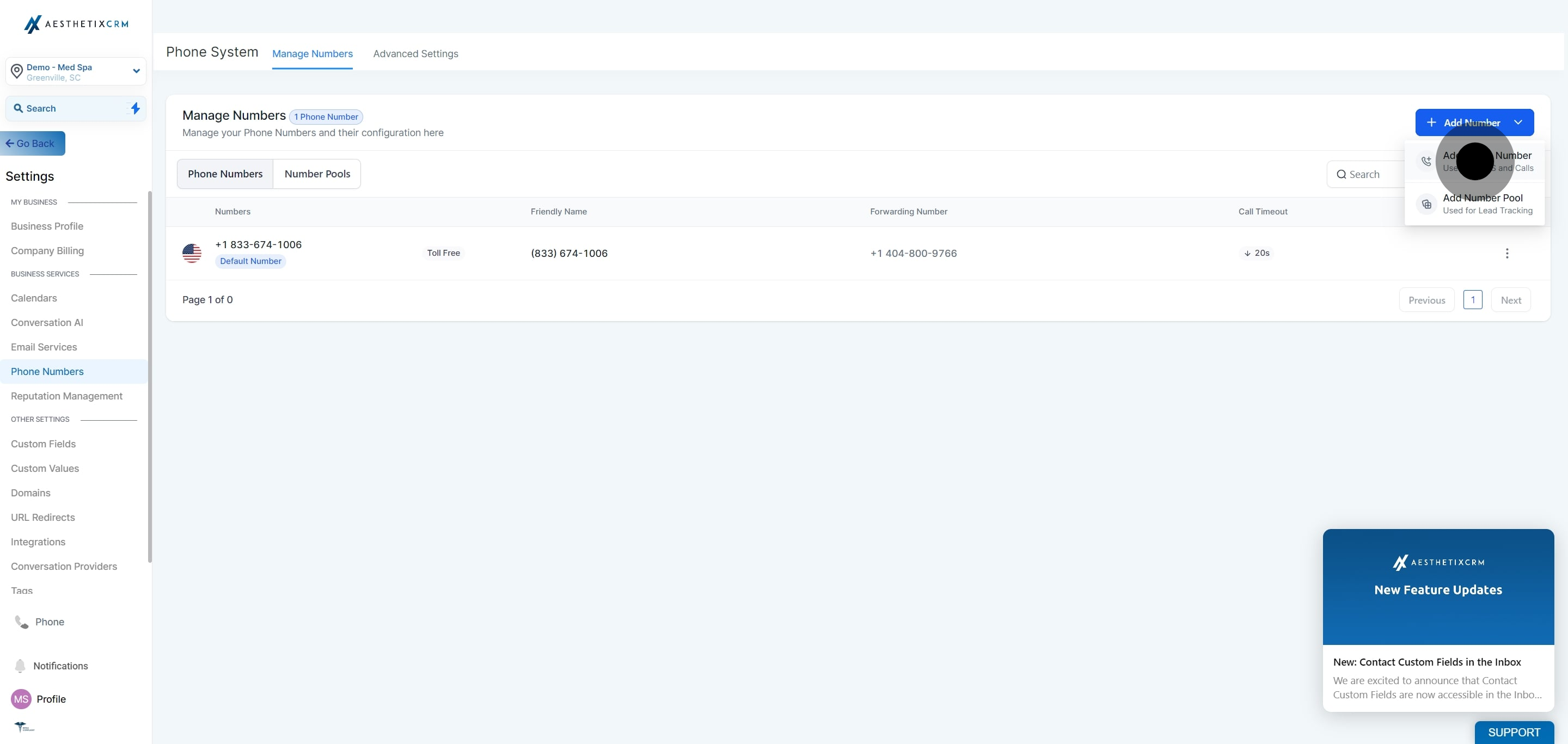 4 Next, click on "Used for SMS and Calls".