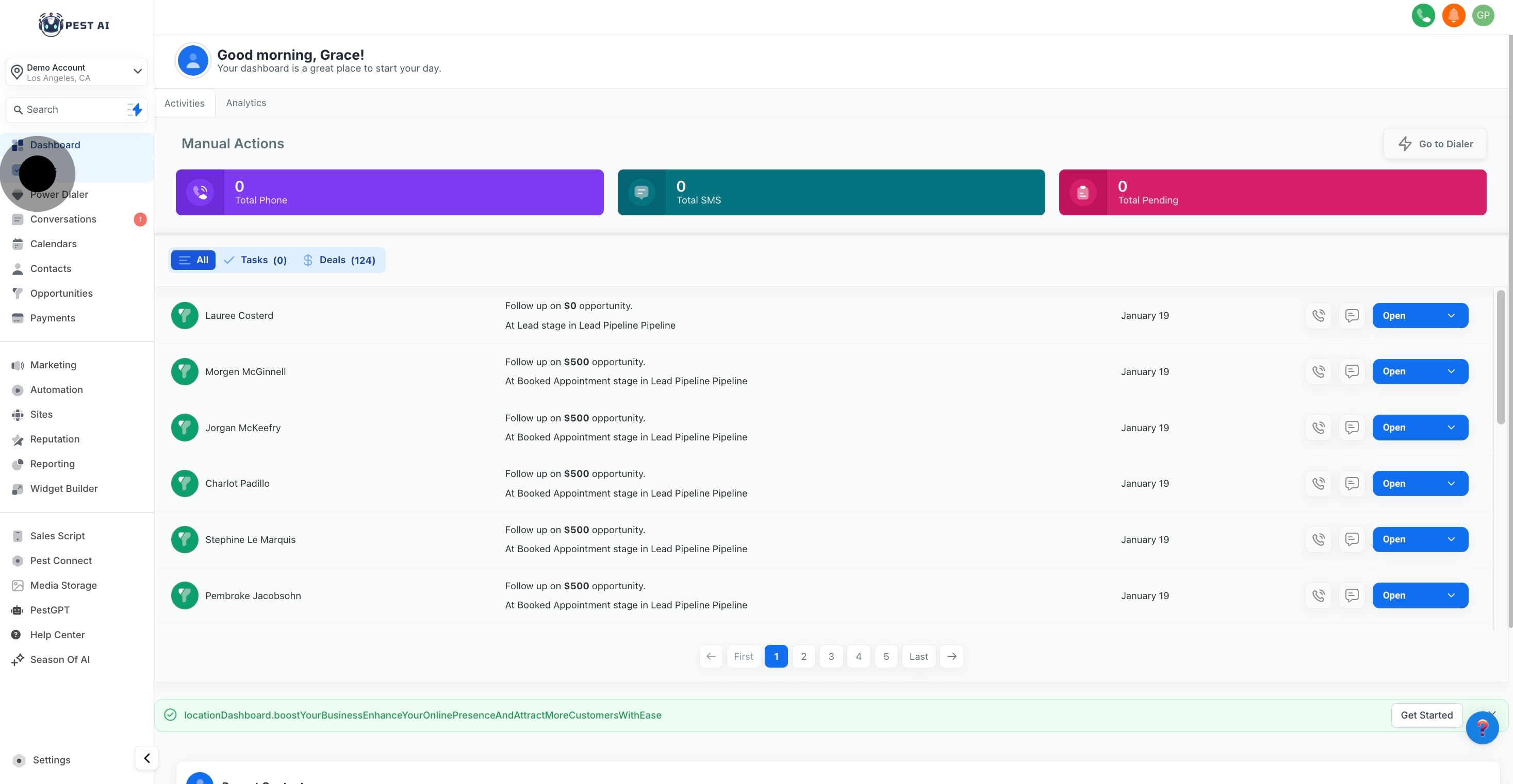 1 Click on "Tasks".