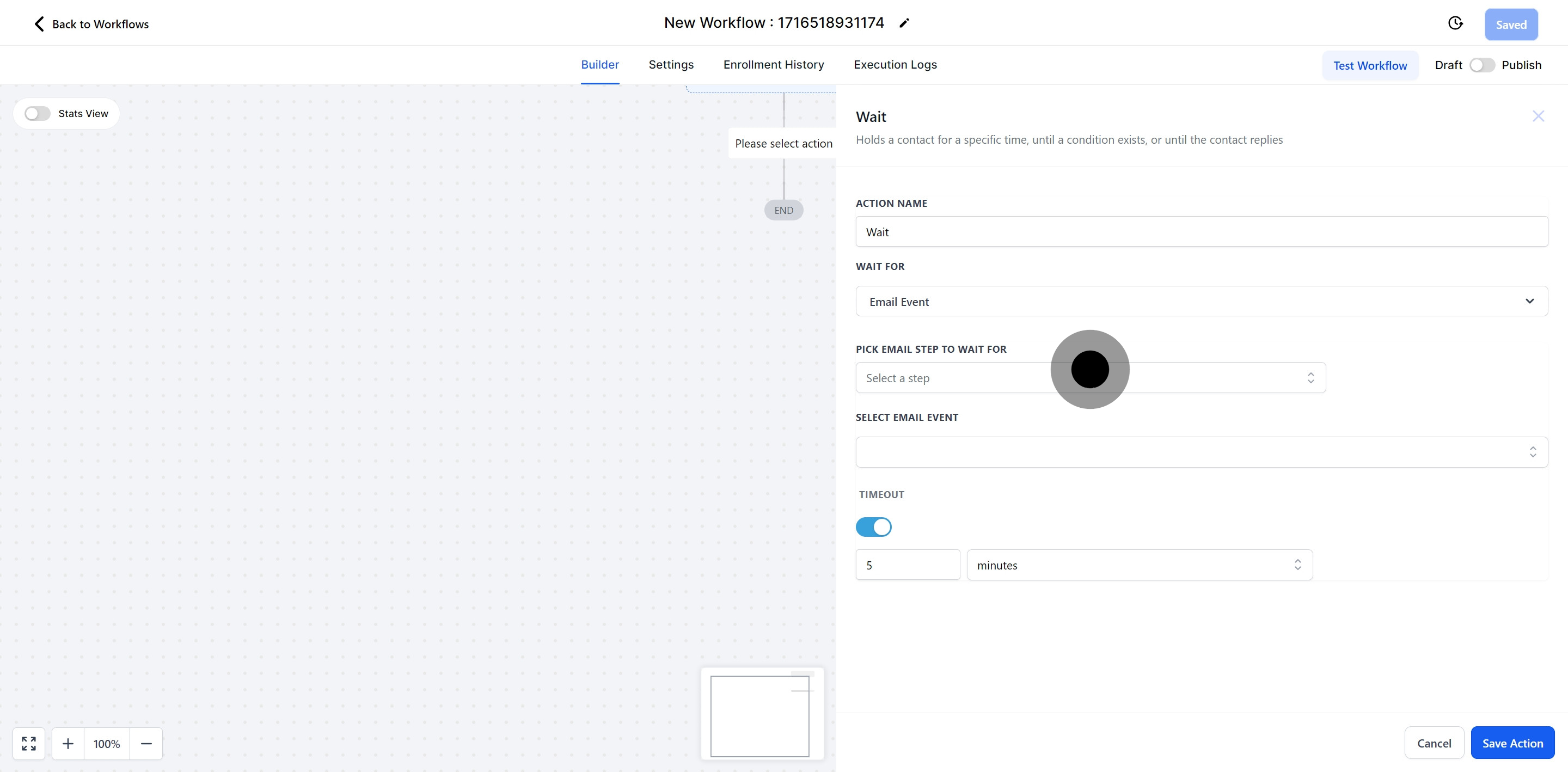 25 Afterwards, click on "Select a step".