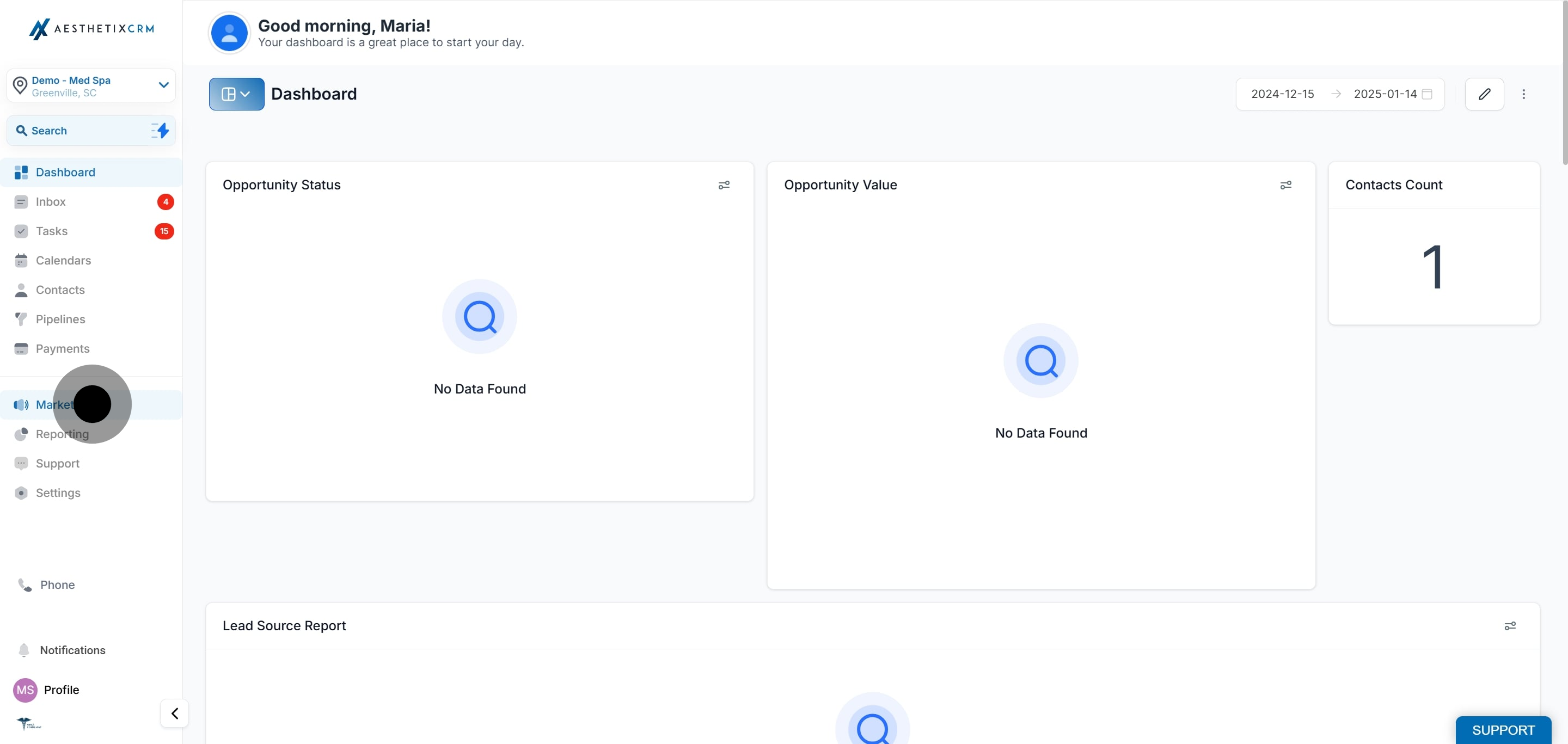 1 To begin, click on the element.