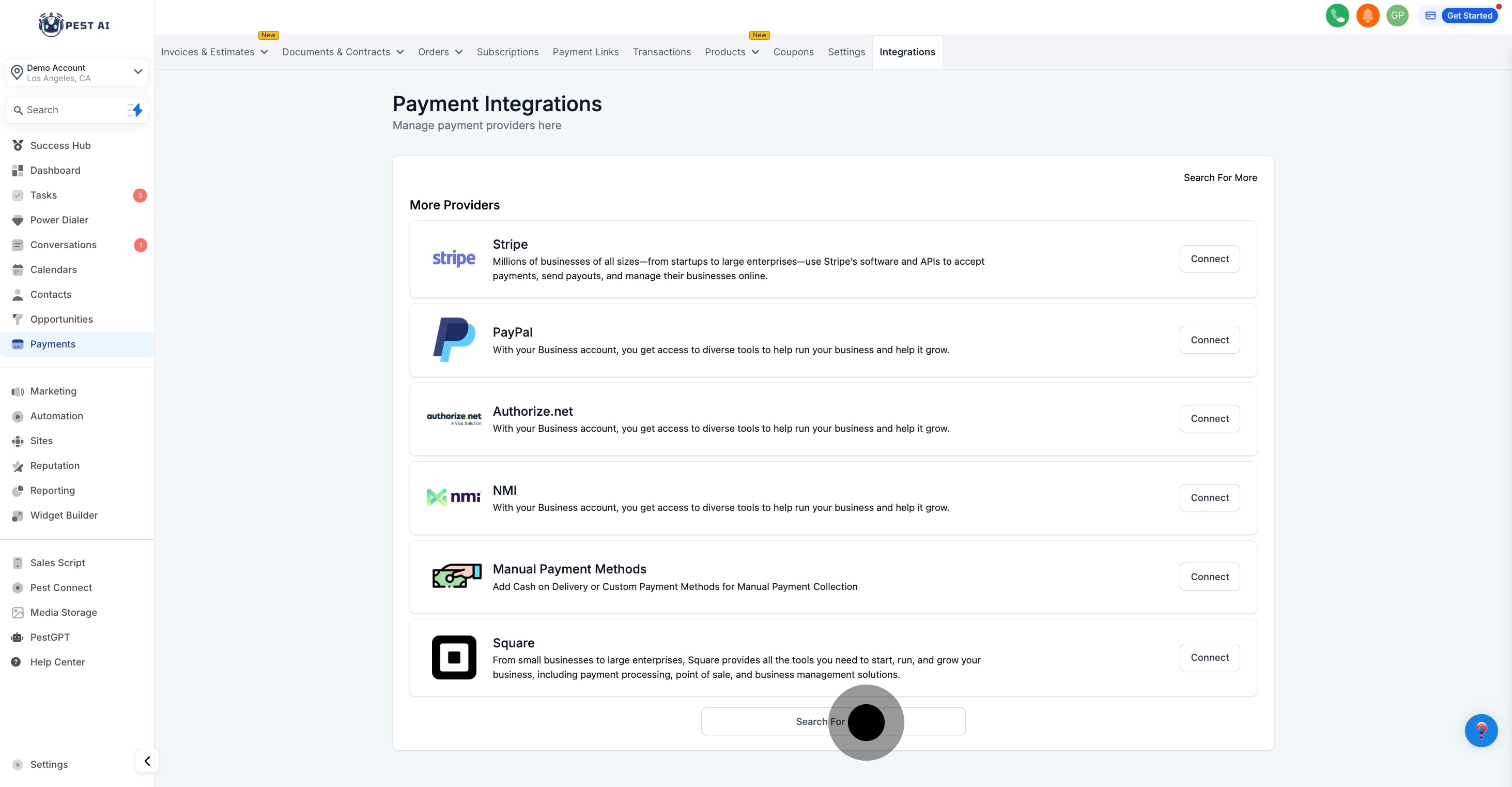 3 Click on "Search For More".