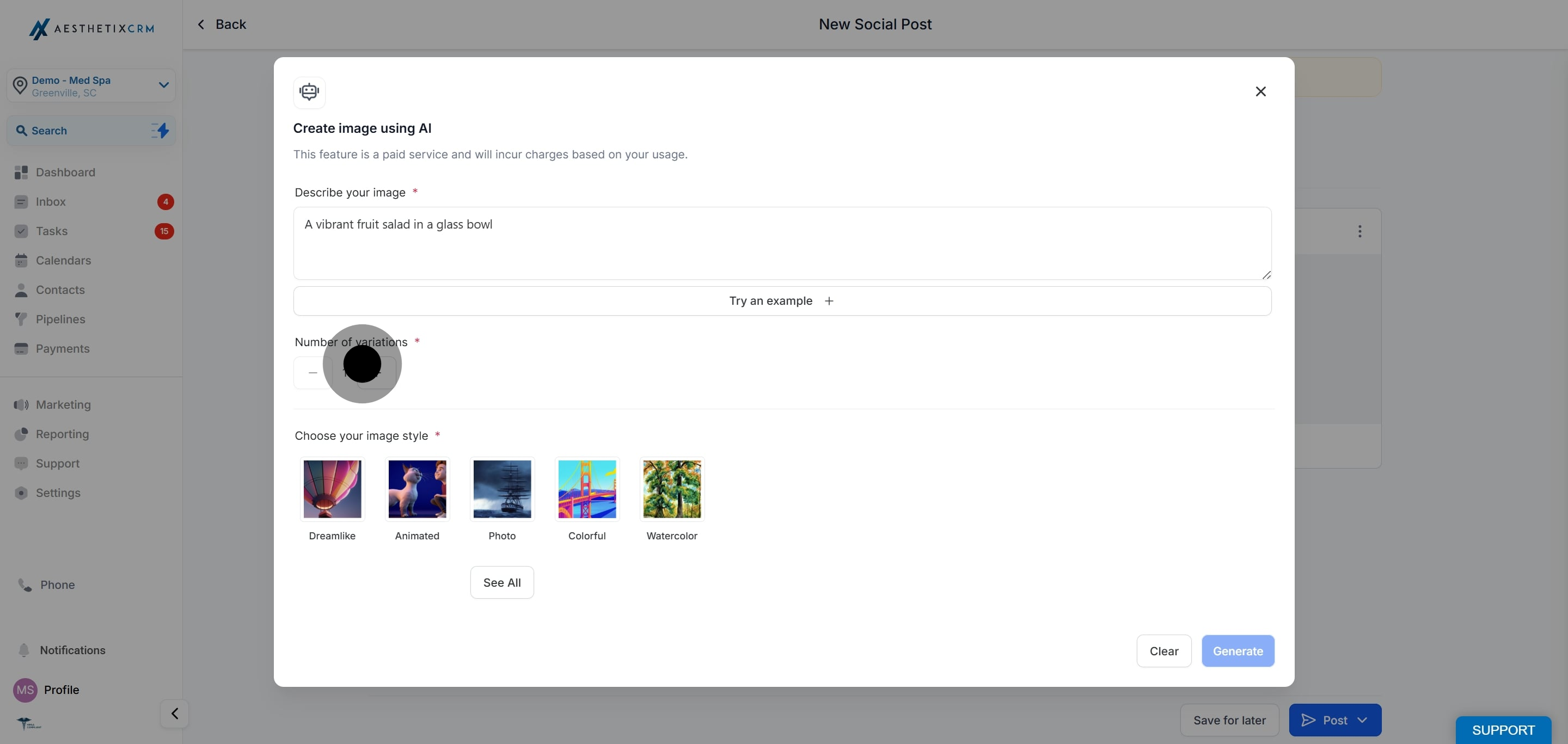 8 Now, click on the element.