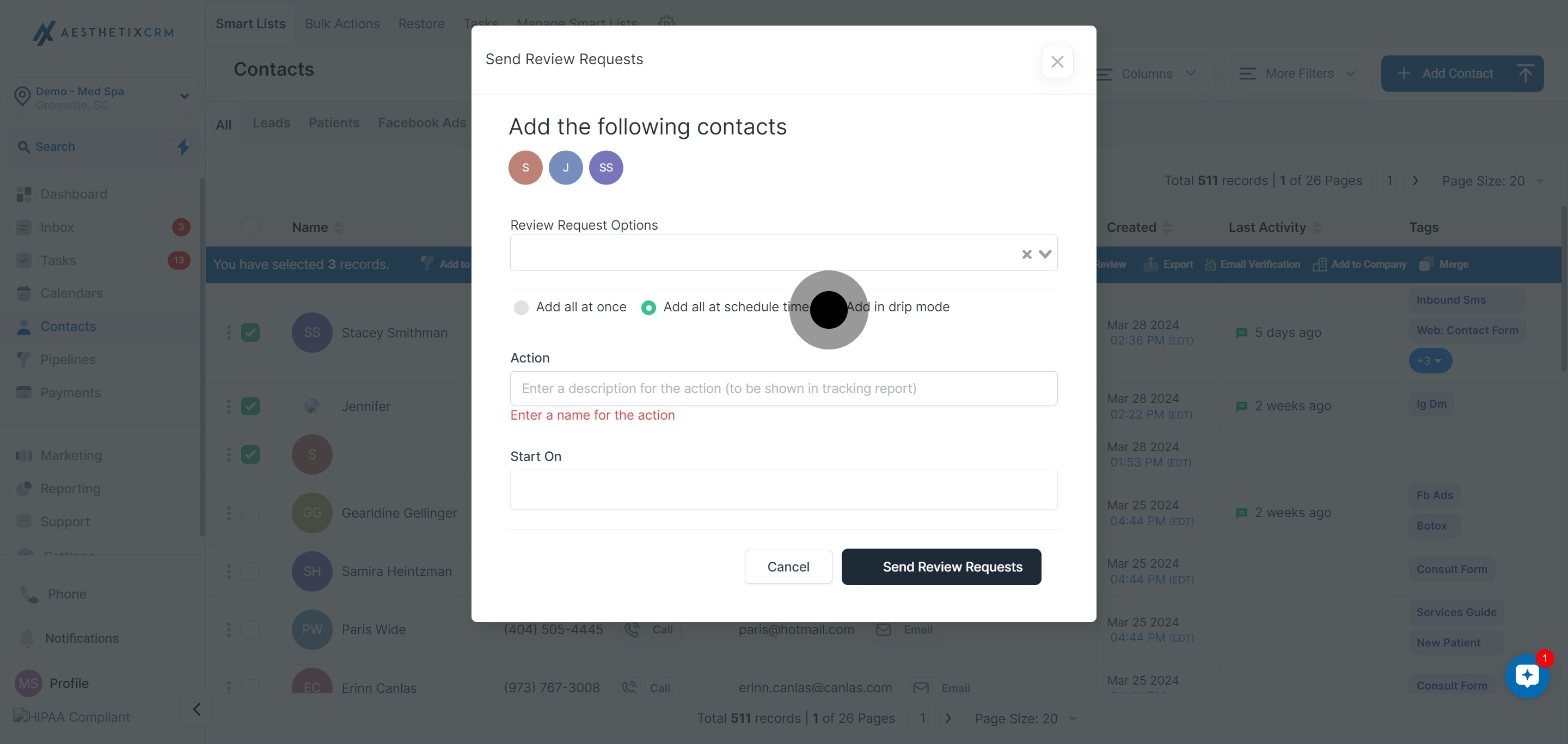 11 Next, click on "Add in drip mode".