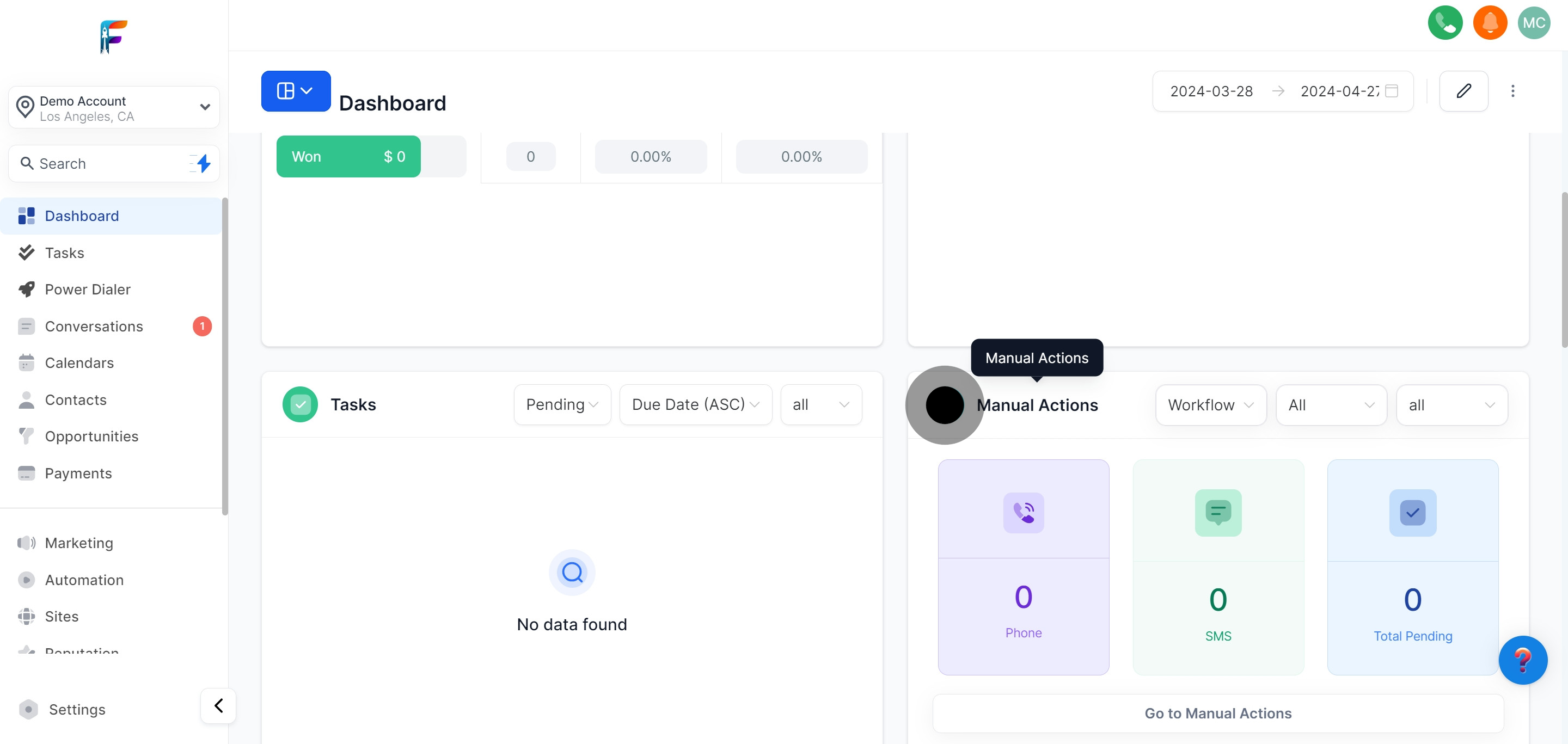 17 Next up, click on "Manual Actions".