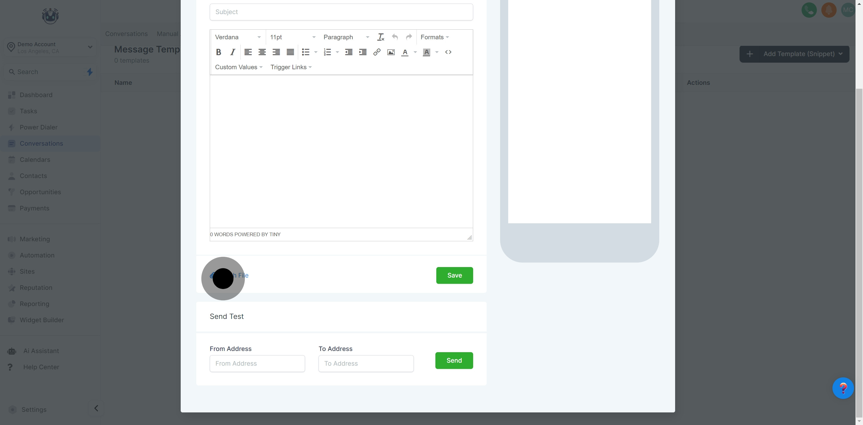 7 Click on "Attach File".