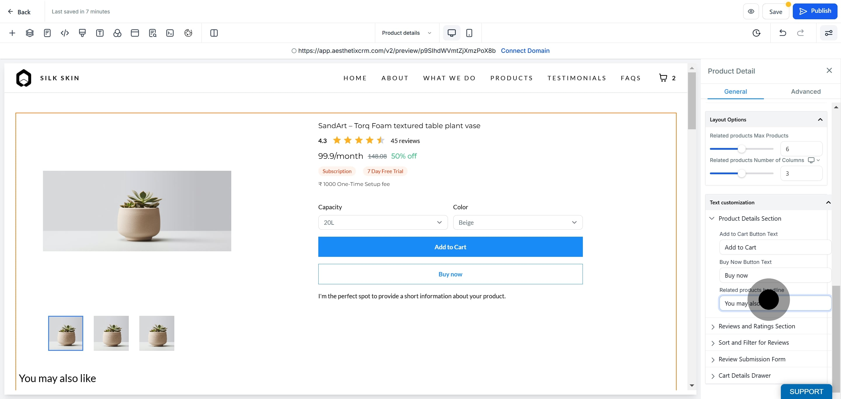 Customized the related product's headline.