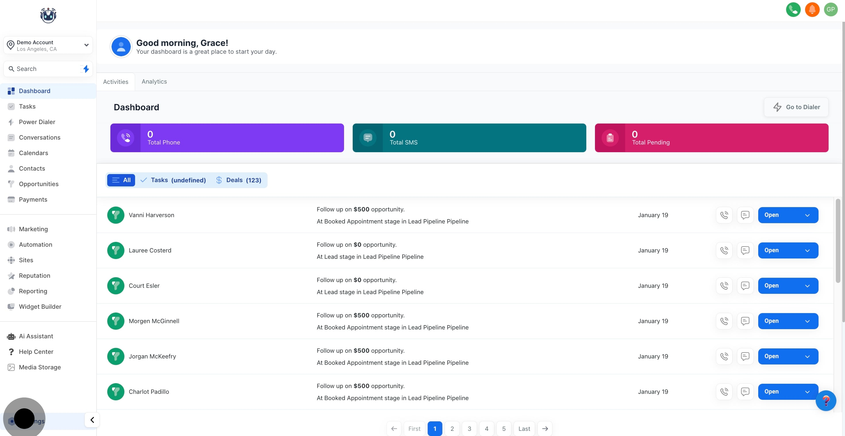 1 First, click on "Settings".