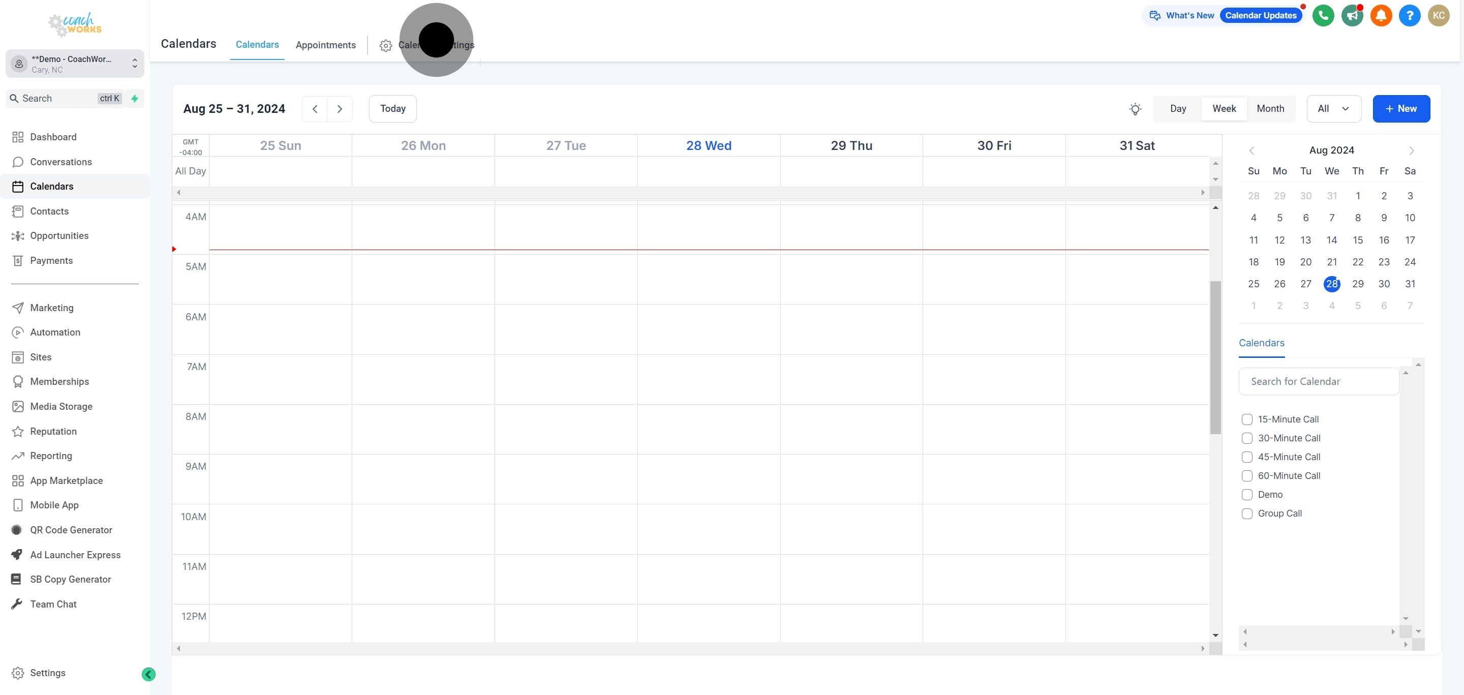 2 After, click on "Calendar Settings".