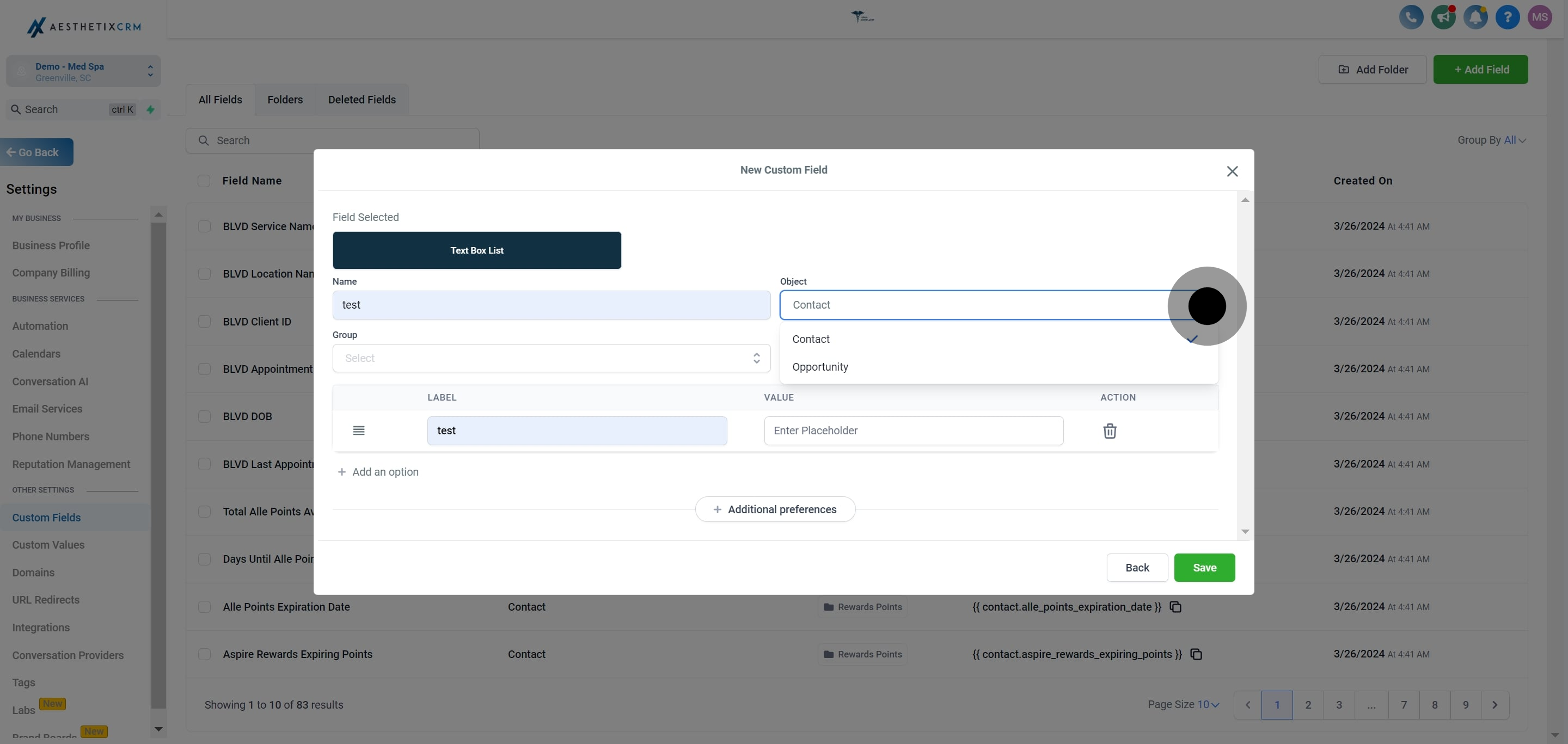 13 Click on "Contact".