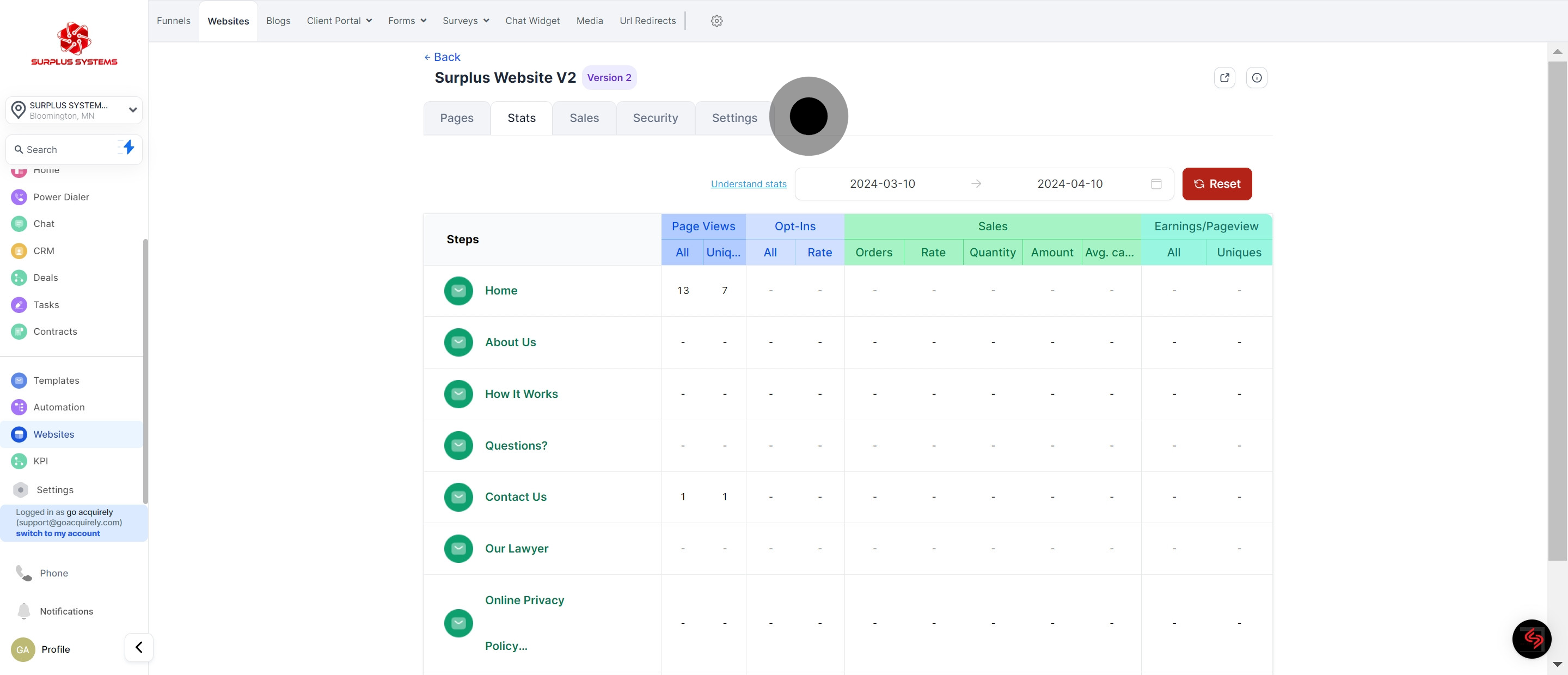 6 After that, click on "Reset".