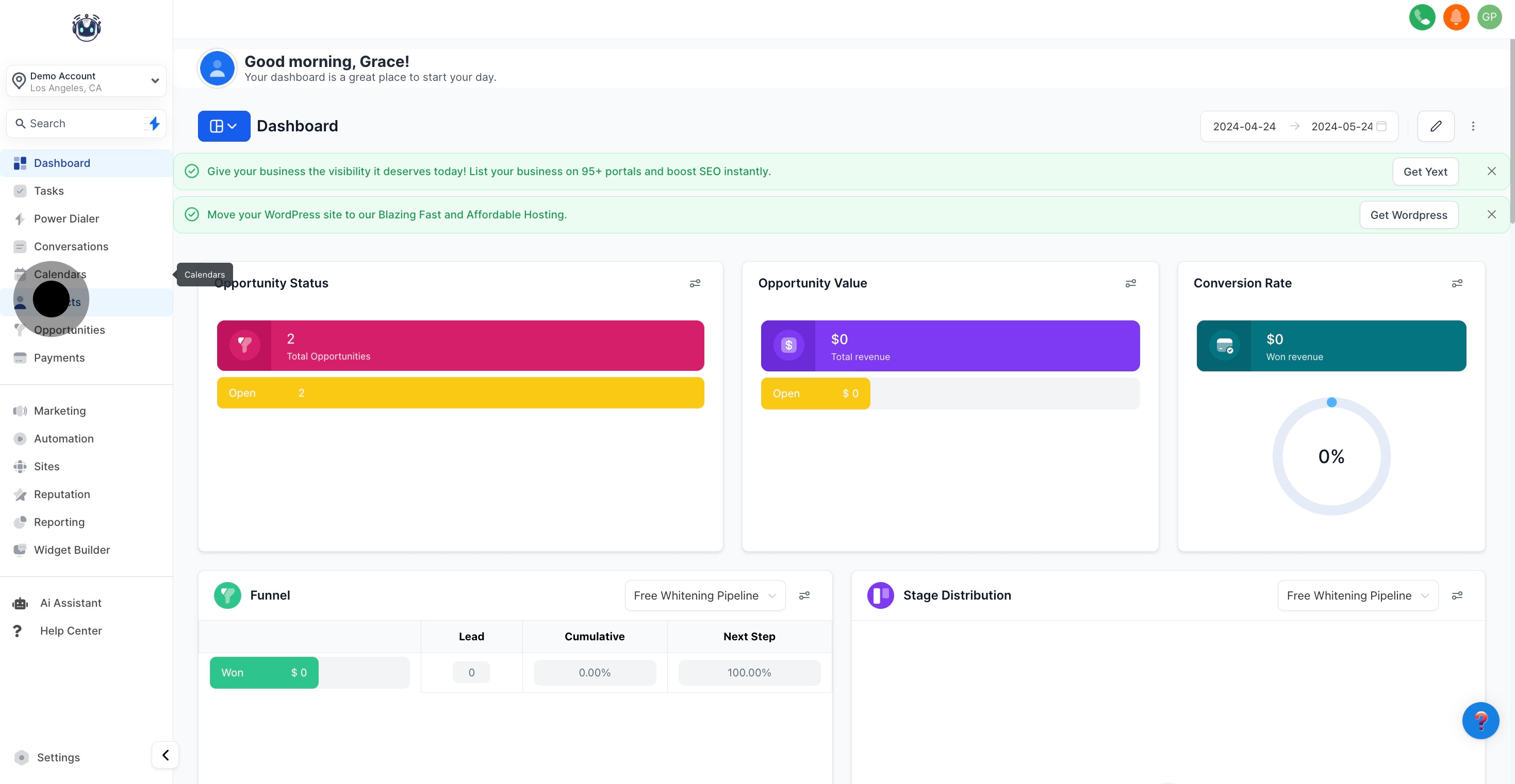 1 Firstly, click on "Contacts".