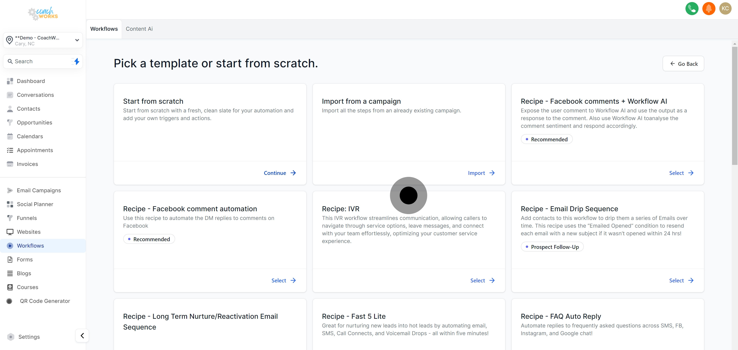 3 Click on "Continue".