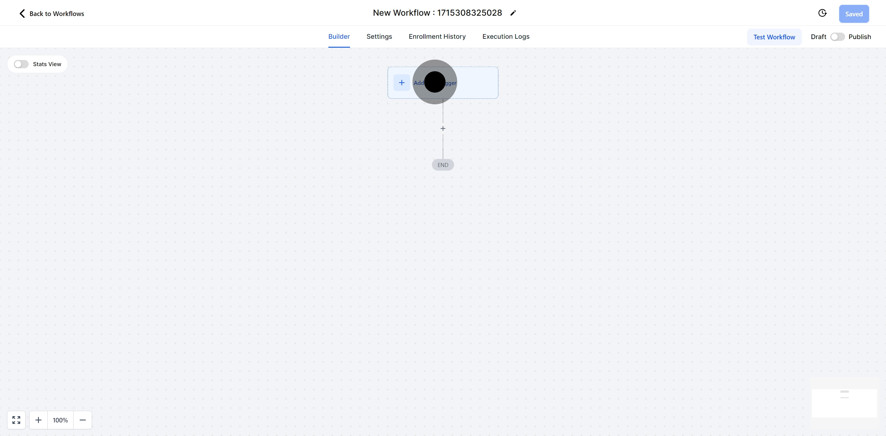 4 Next, click on "Add New Trigger".