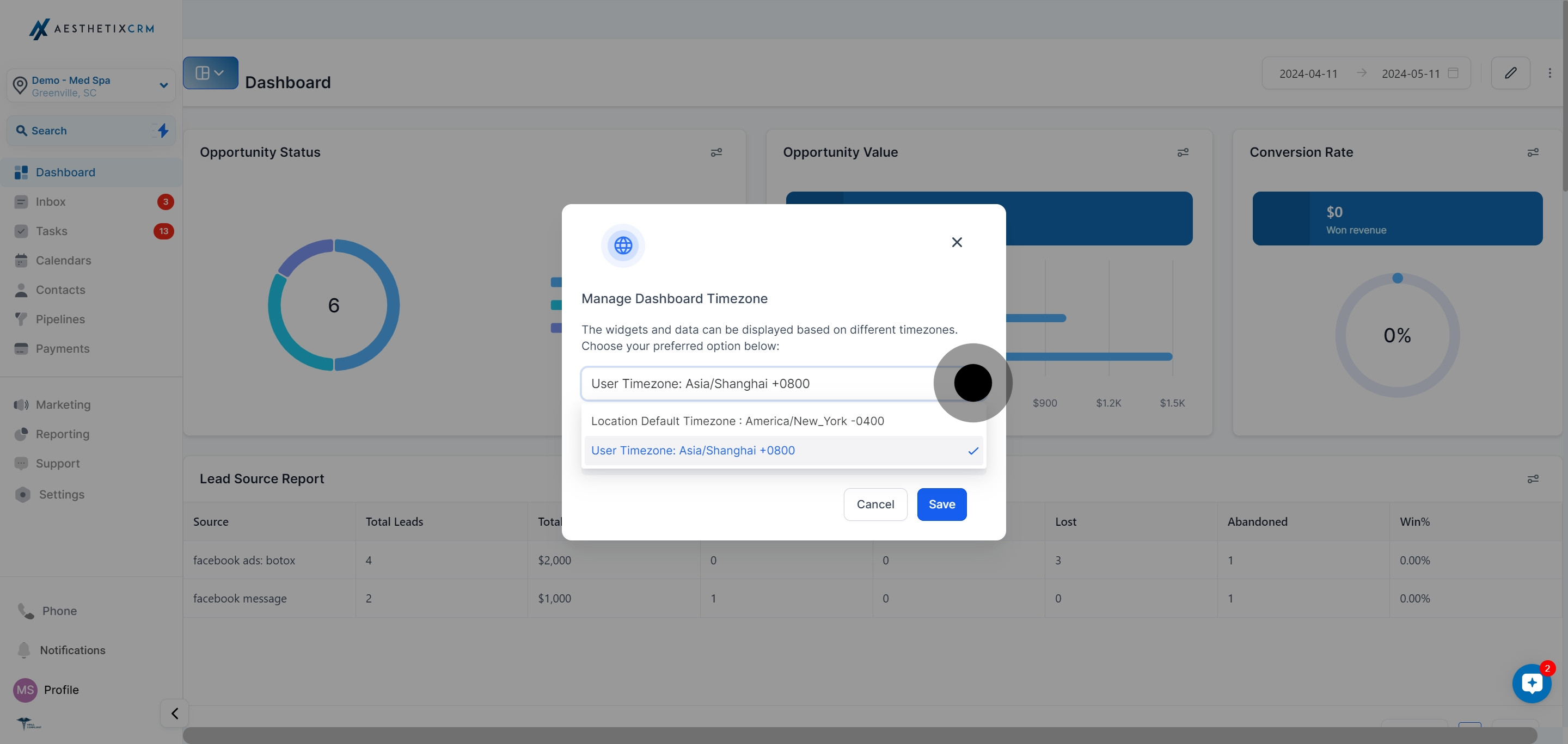 4 Click on the element.
