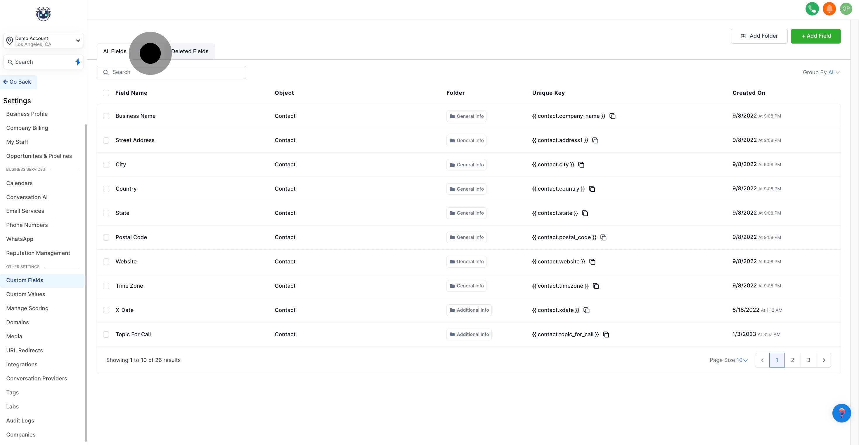 3 Once that's done, click on "Folders".