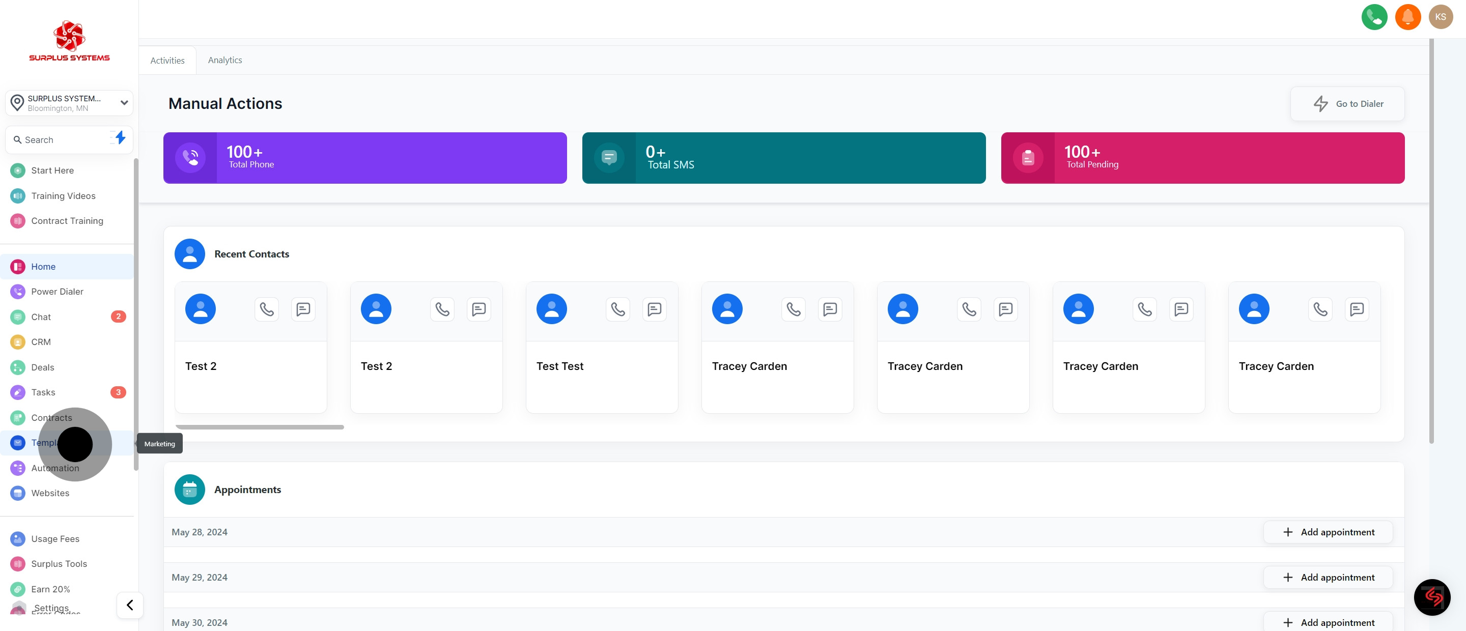 1 To start, click on the element.
