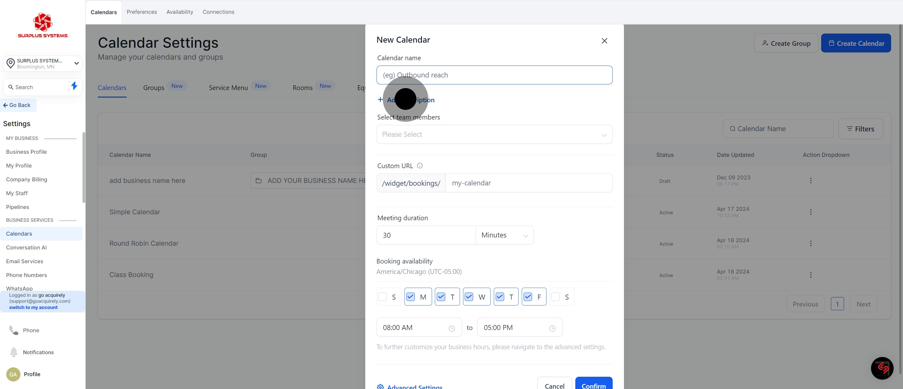 6 Click on "Add description".