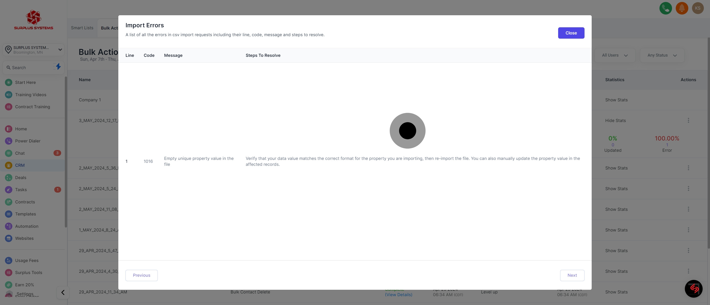 6 After that, click on "Verify that your data value matches the correct format for t...".